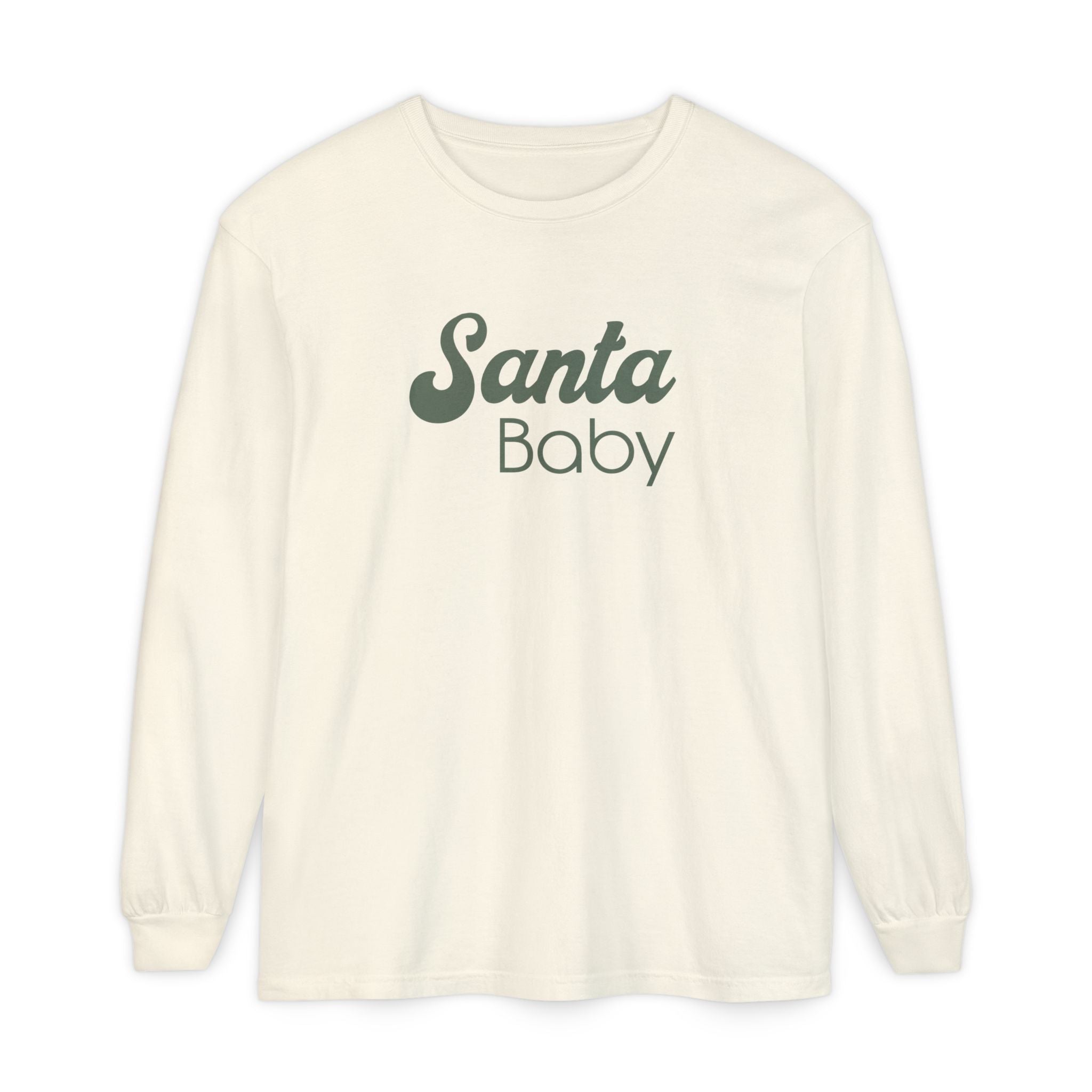 Santa Baby (Olive) | Adult Long Sleeve T-Shirt