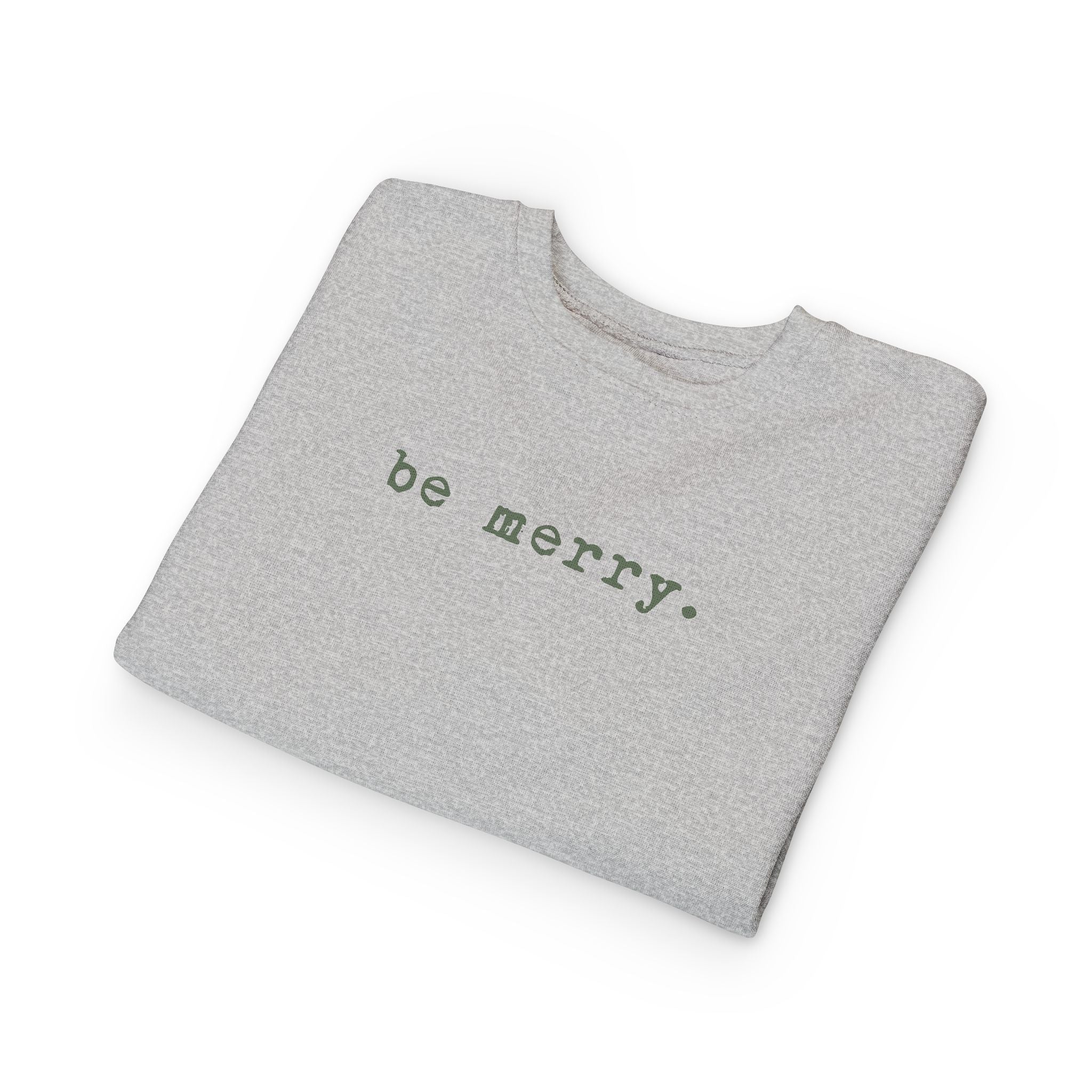 Be Merry (Olive) | Toddler Fleece Sweatshirt