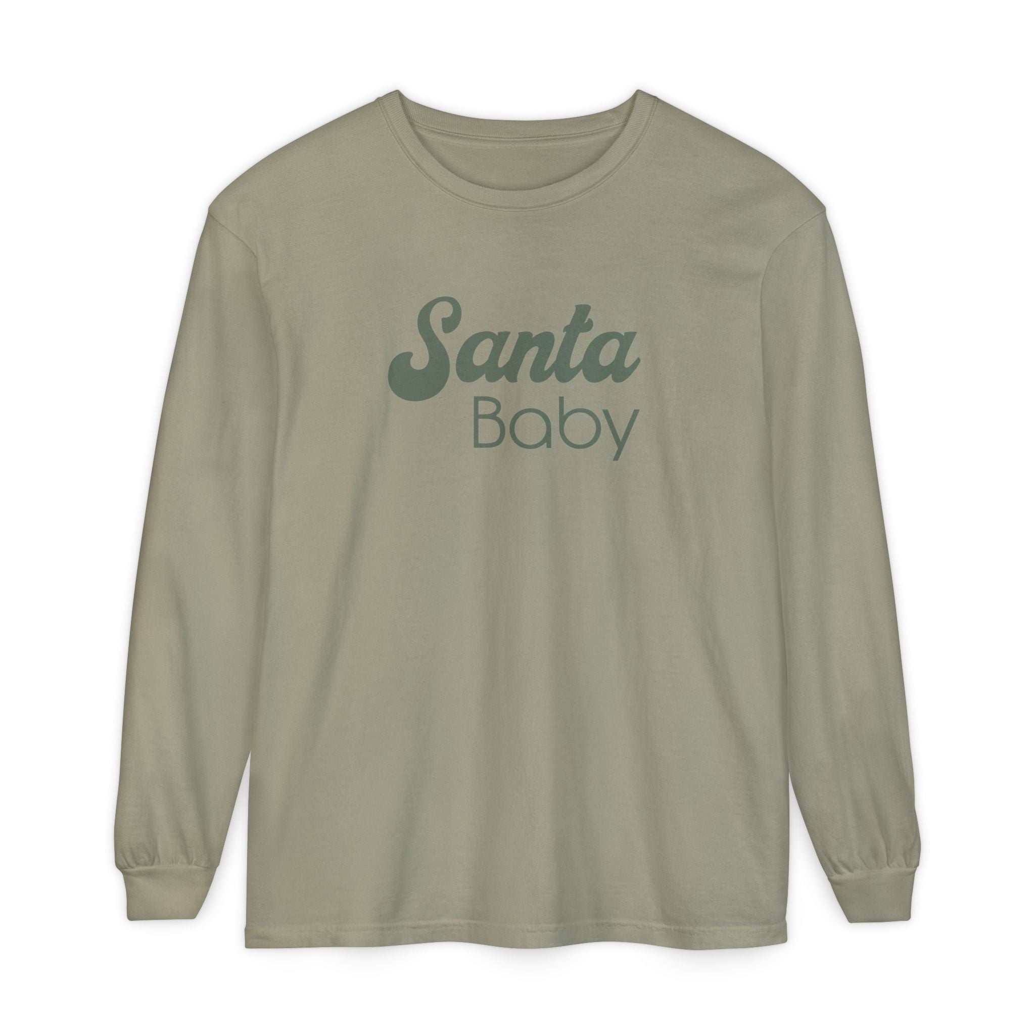Santa Baby (Olive) | Adult Long Sleeve T-Shirt