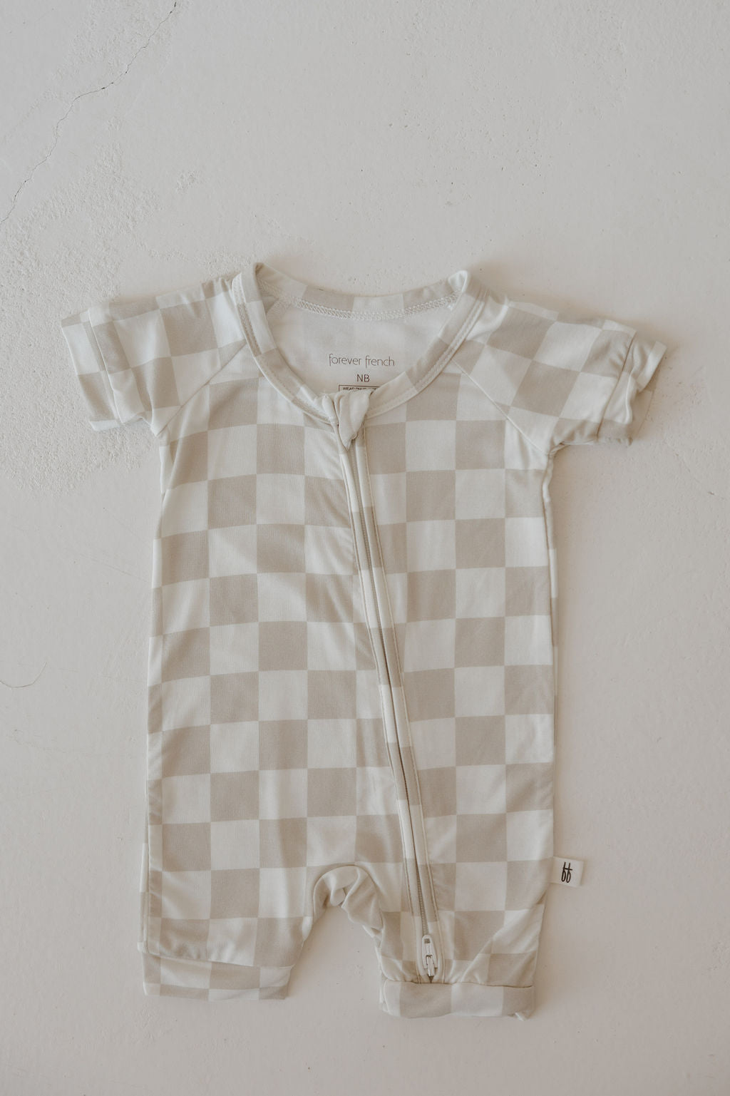 Shortie Bamboo Zip | Checkerboard