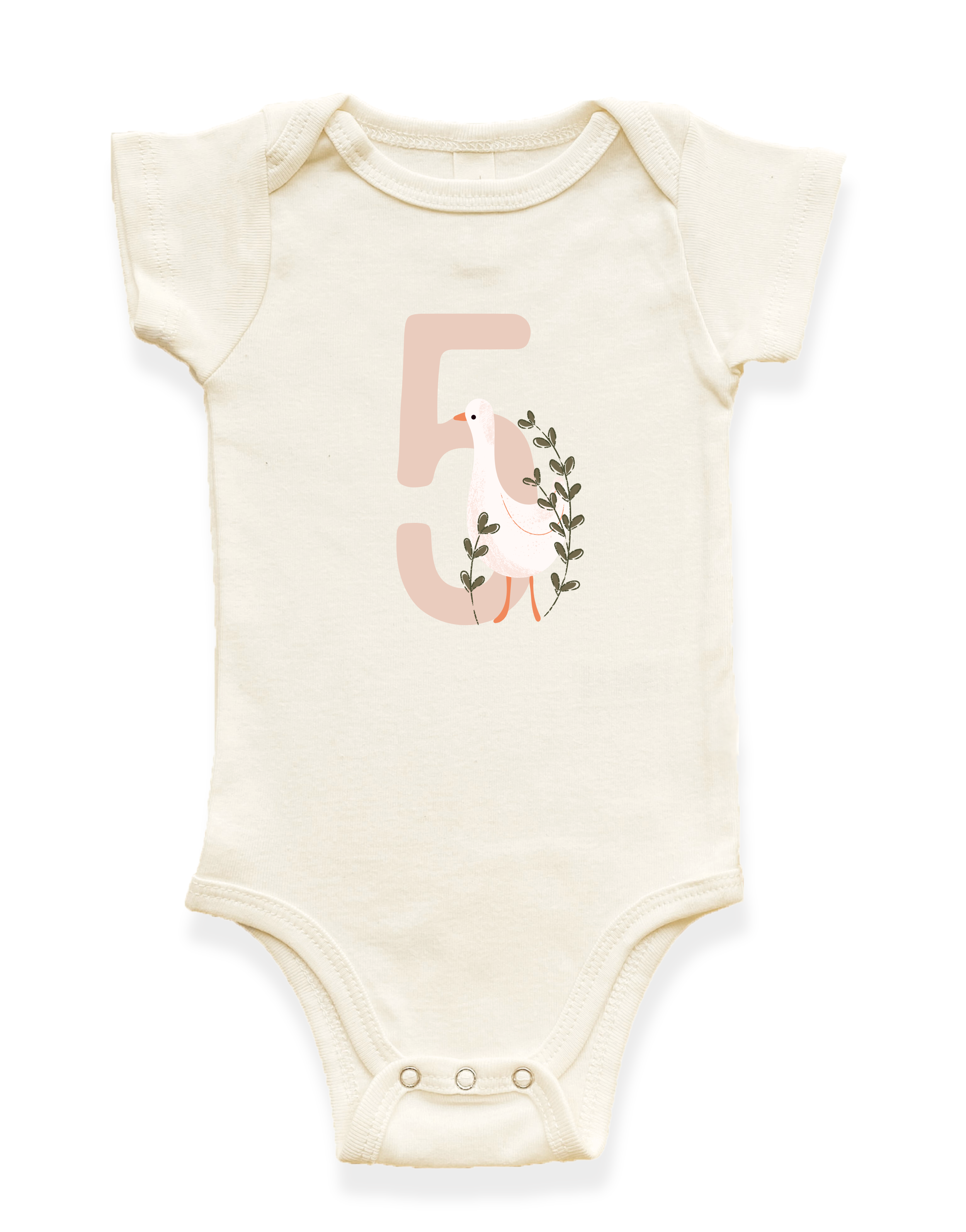 Goose Monthly Milestone Organic Baby Bodysuit