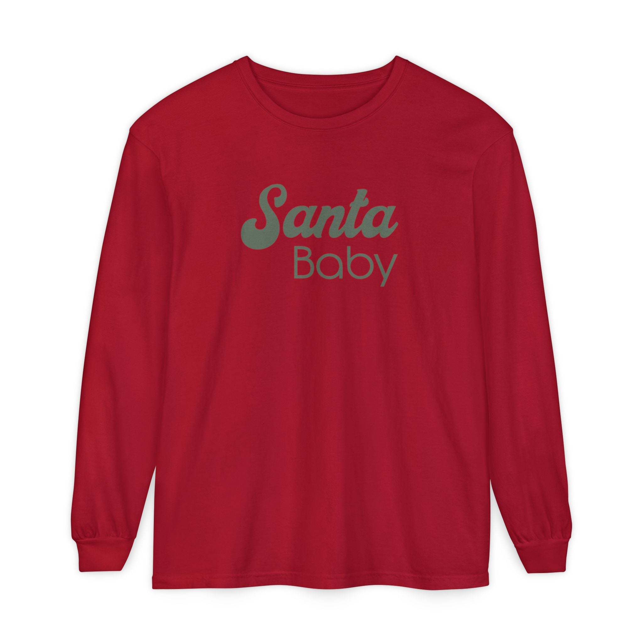 Santa Baby (Olive) | Adult Long Sleeve T-Shirt