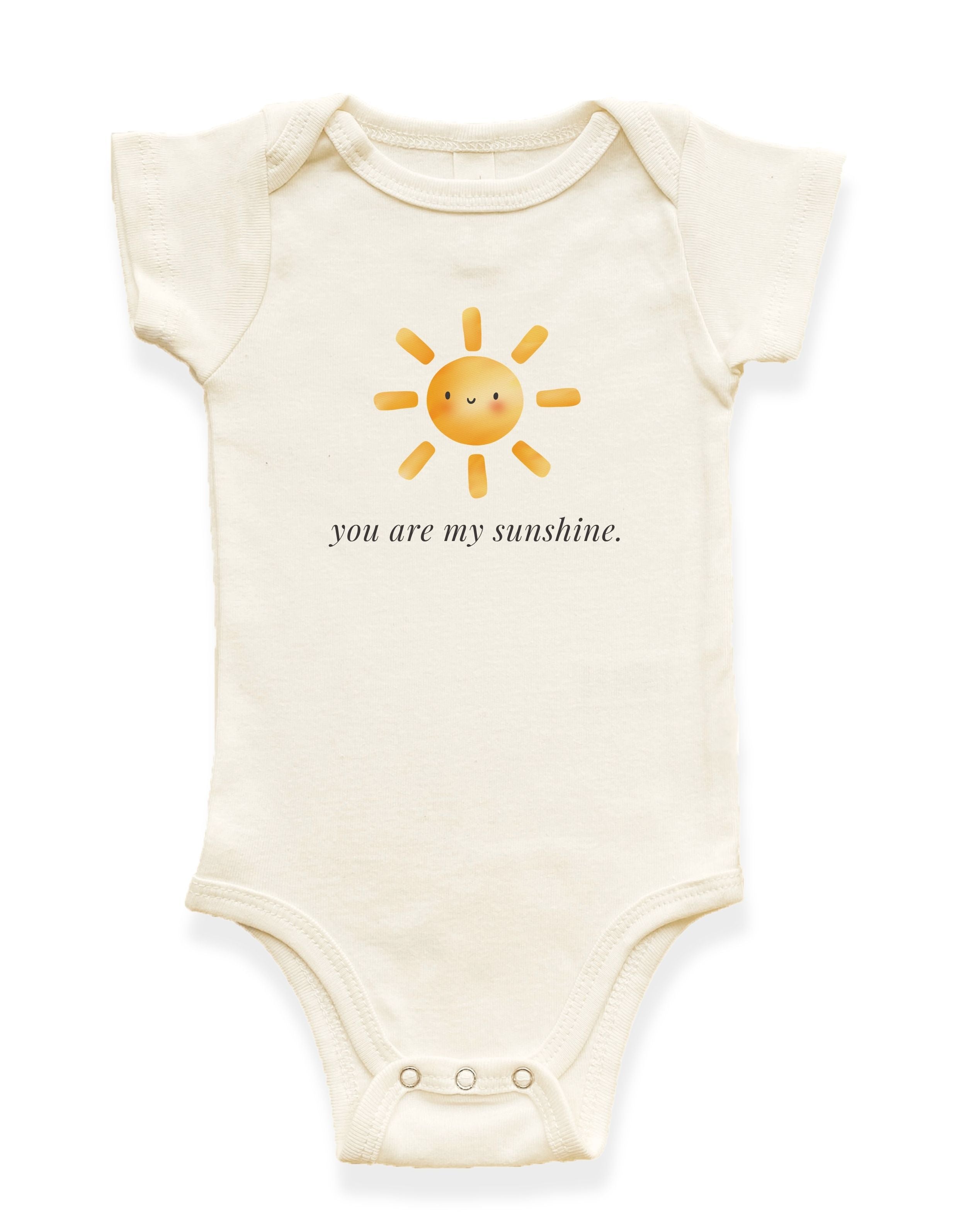 You Are My Sunshine Organic Cotton Baby Bodysuit