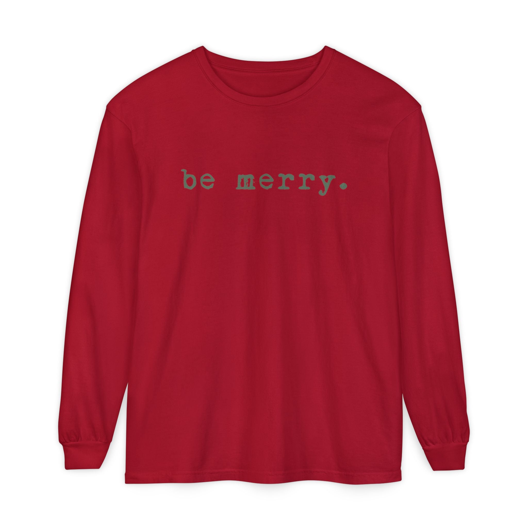 Be Merry (Olive) | Adult Long Sleeve T-Shirt