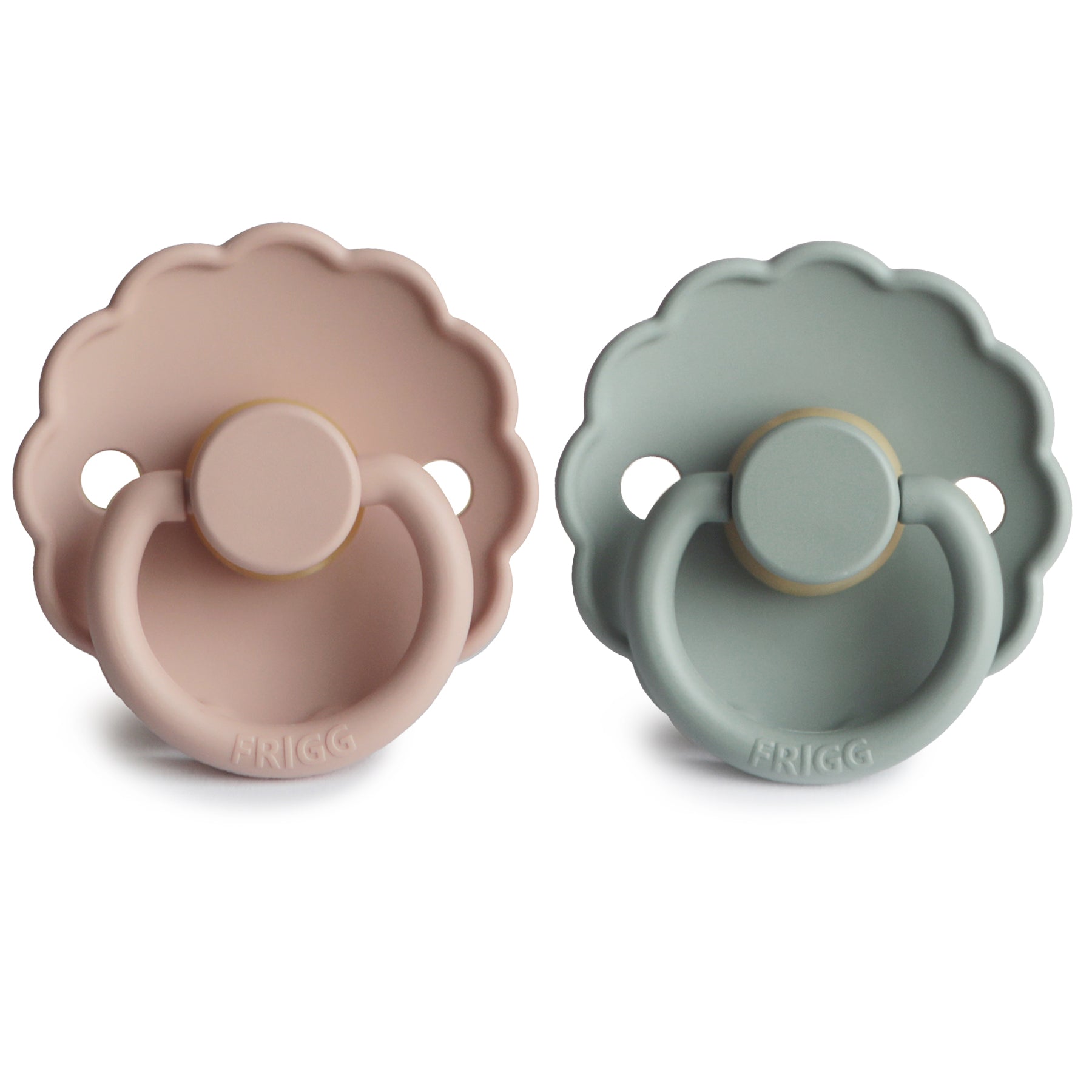 FRIGG Daisy Natural Rubber Pacifier 2 - Pack - Tenth & Pine - FRIGG PACIFIERS - 6 - 18 months - Pink Cream/Poppy