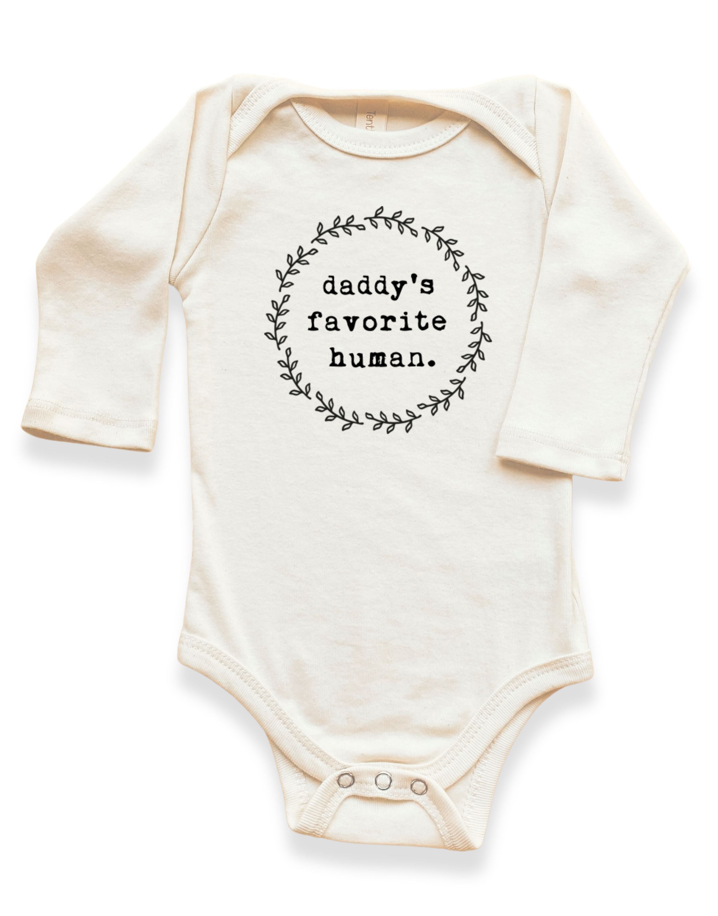organic cotton baby onesie with &