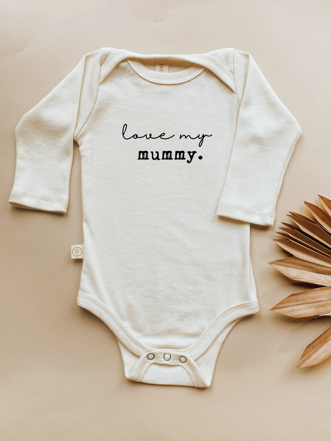 Love My Mummy Organic Cotton Baby Bodysuit Long Sleeve