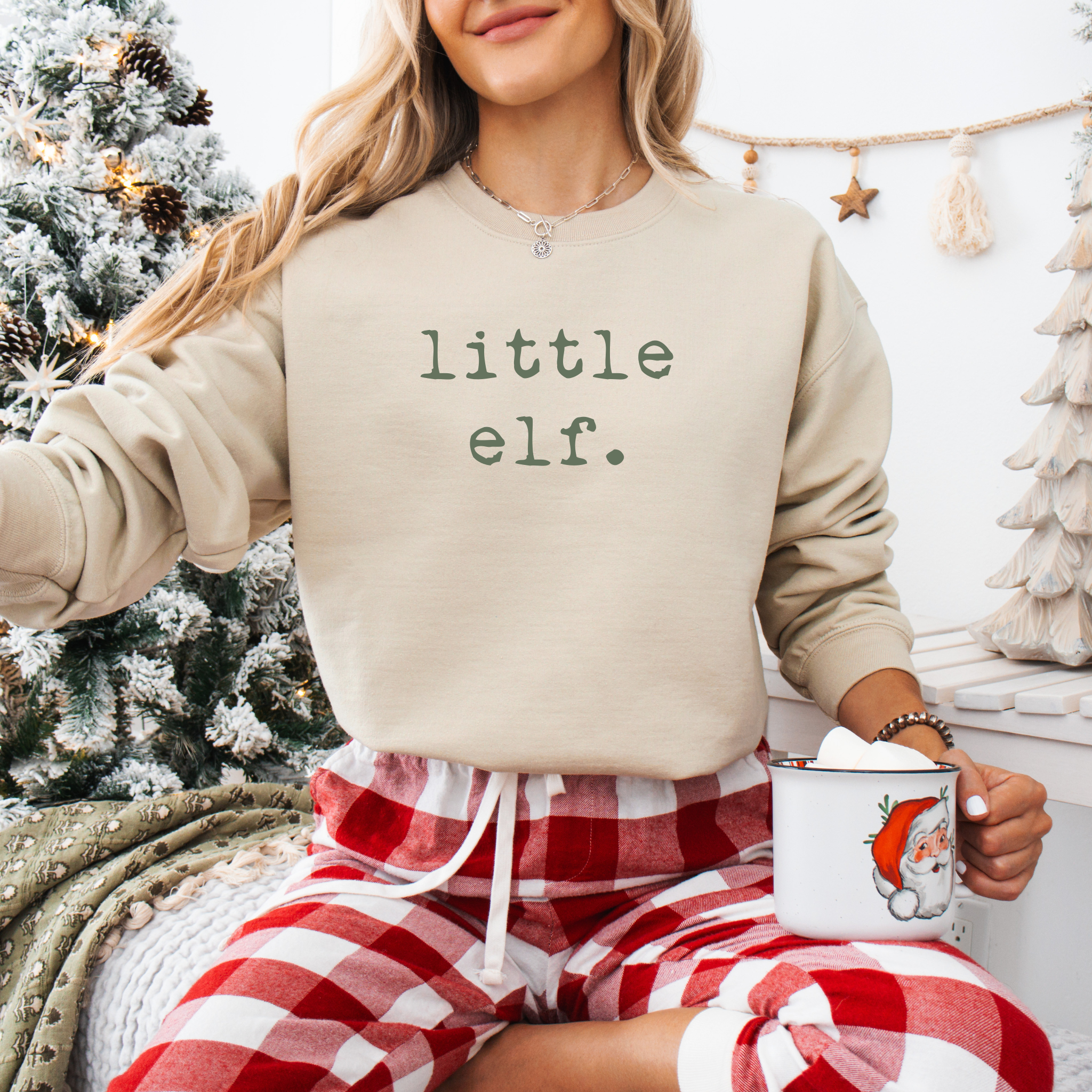Little Elf (Olive) | Adult Premium Sweatshirt