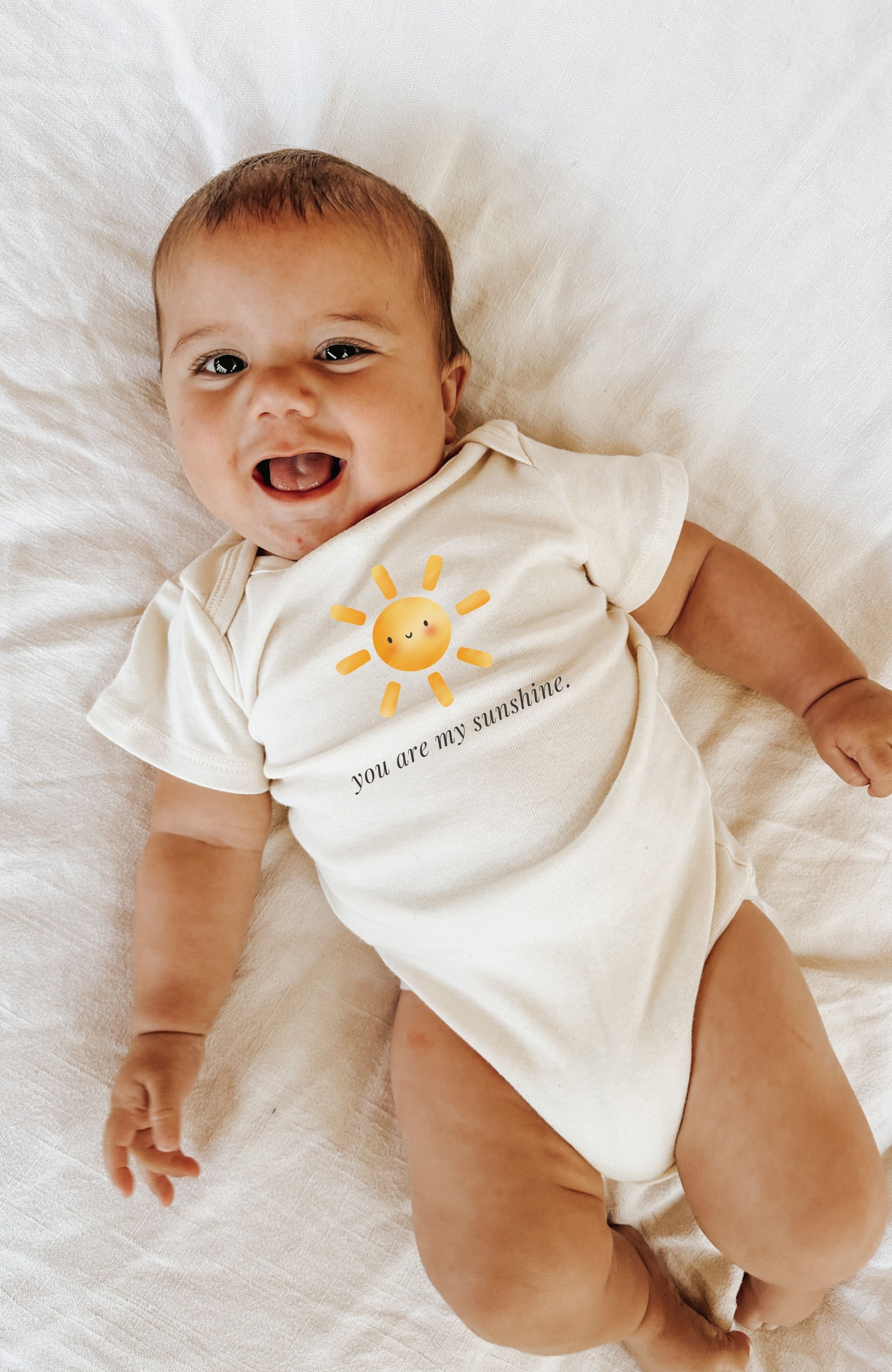 You Are My Sunshine Organic Cotton Baby Bodysuit