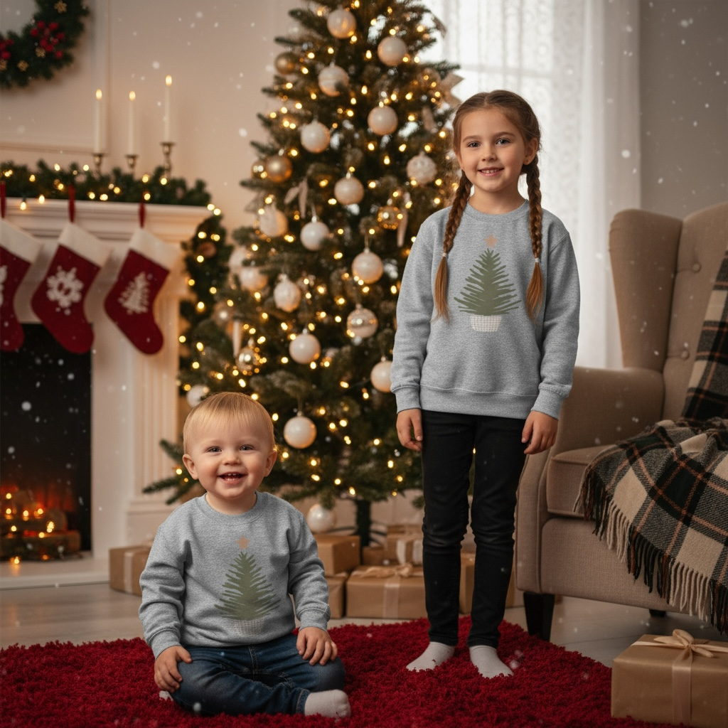 Holiday Tree | Kids Crewneck Sweatshirt