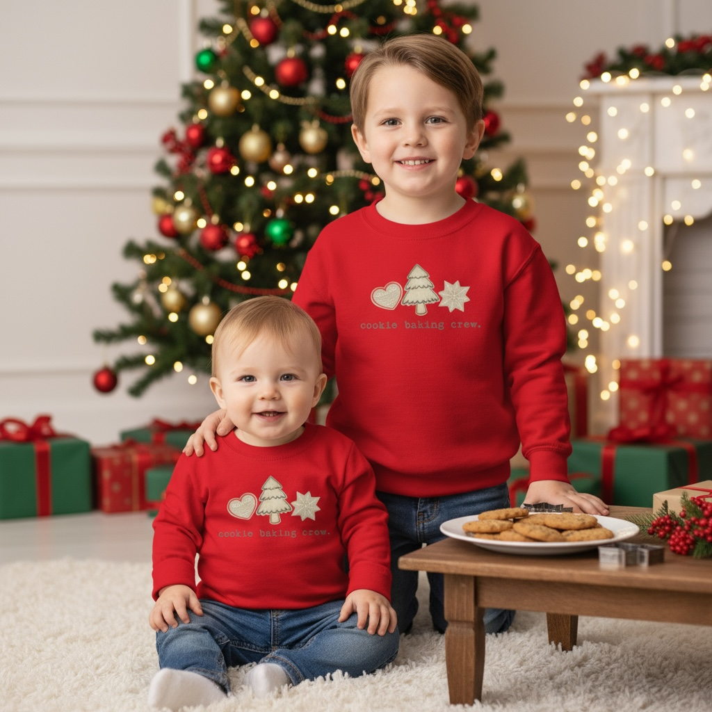 Cookie Baking Crew | Kids Crewneck Sweatshirt