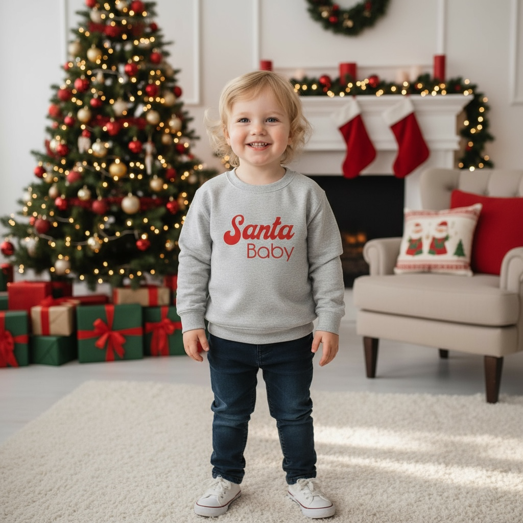 Santa Baby | Kids Crewneck Sweatshirt