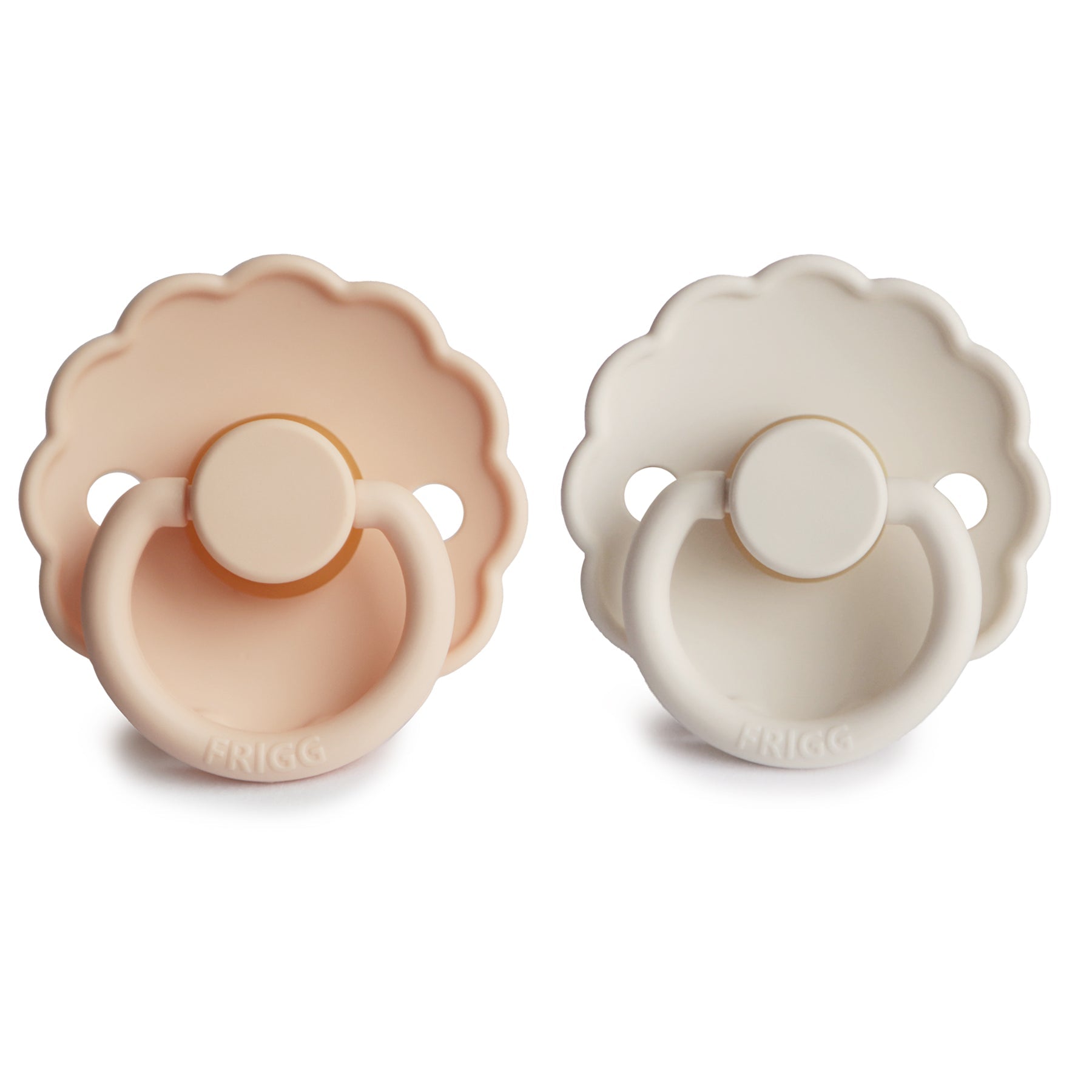 FRIGG Daisy Natural Rubber Pacifier 2 - Pack - Tenth & Pine - FRIGG PACIFIERS - 6 - 18 months - Pink Cream/Poppy