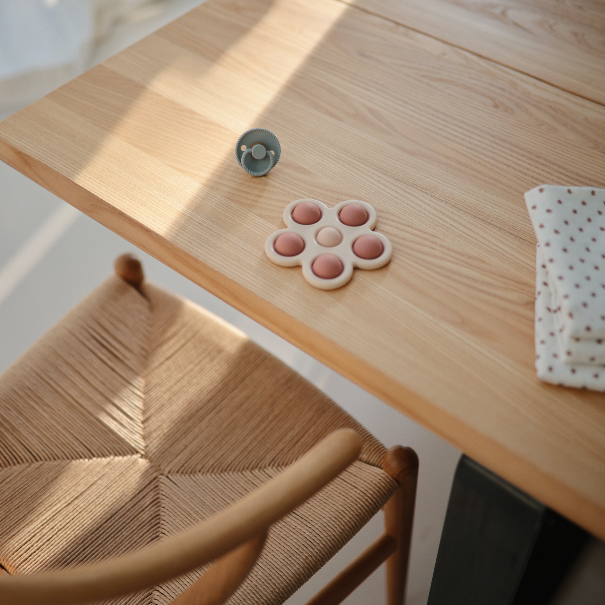 FRIGG Rope Natural Rubber Pacifier 2 - Pack - Tenth & Pine - FRIGG PACIFIERS - 6 - 18 months - Cream/Green Tea