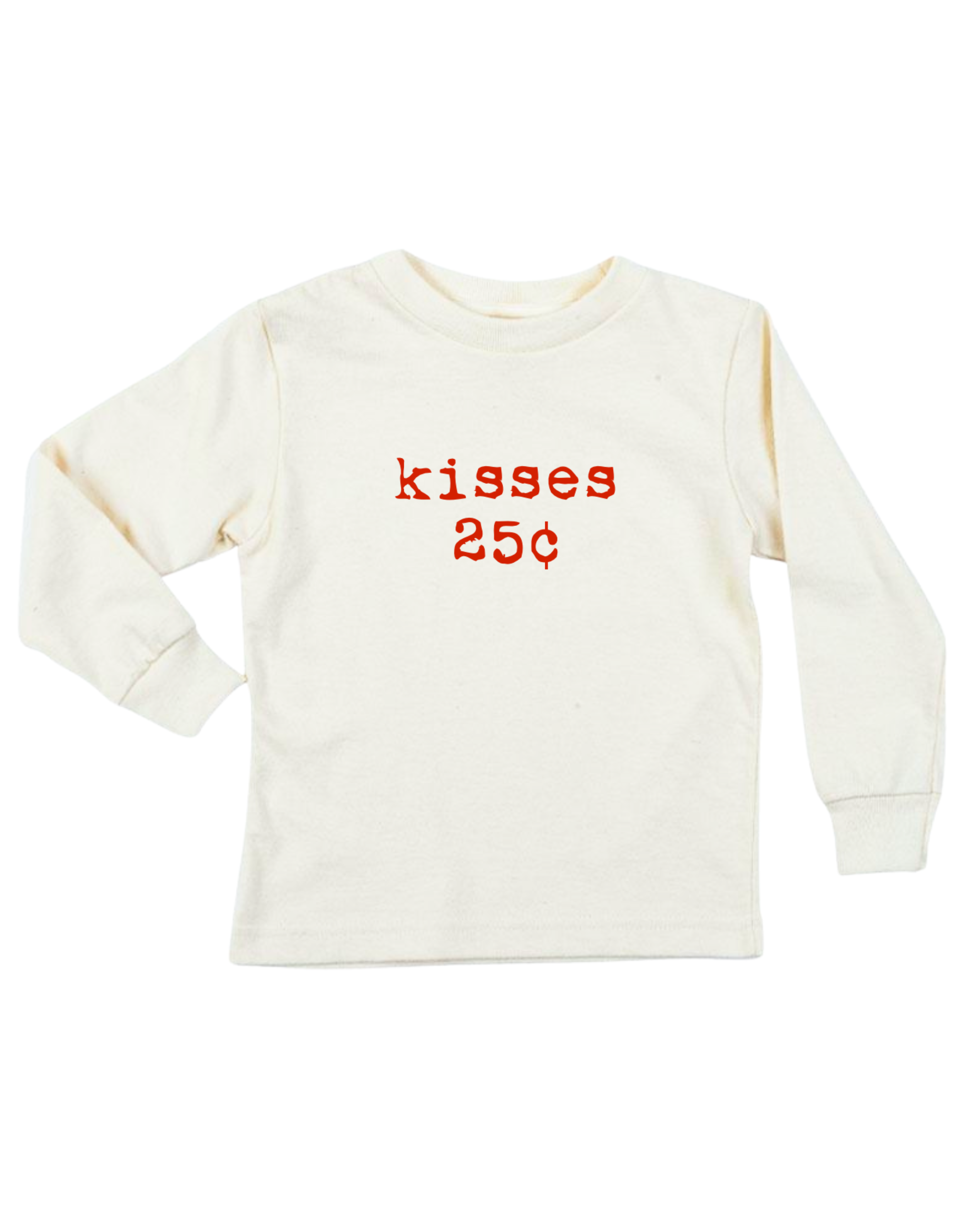 Kisses 25c Organic Kids T-Shirt Long Sleeve