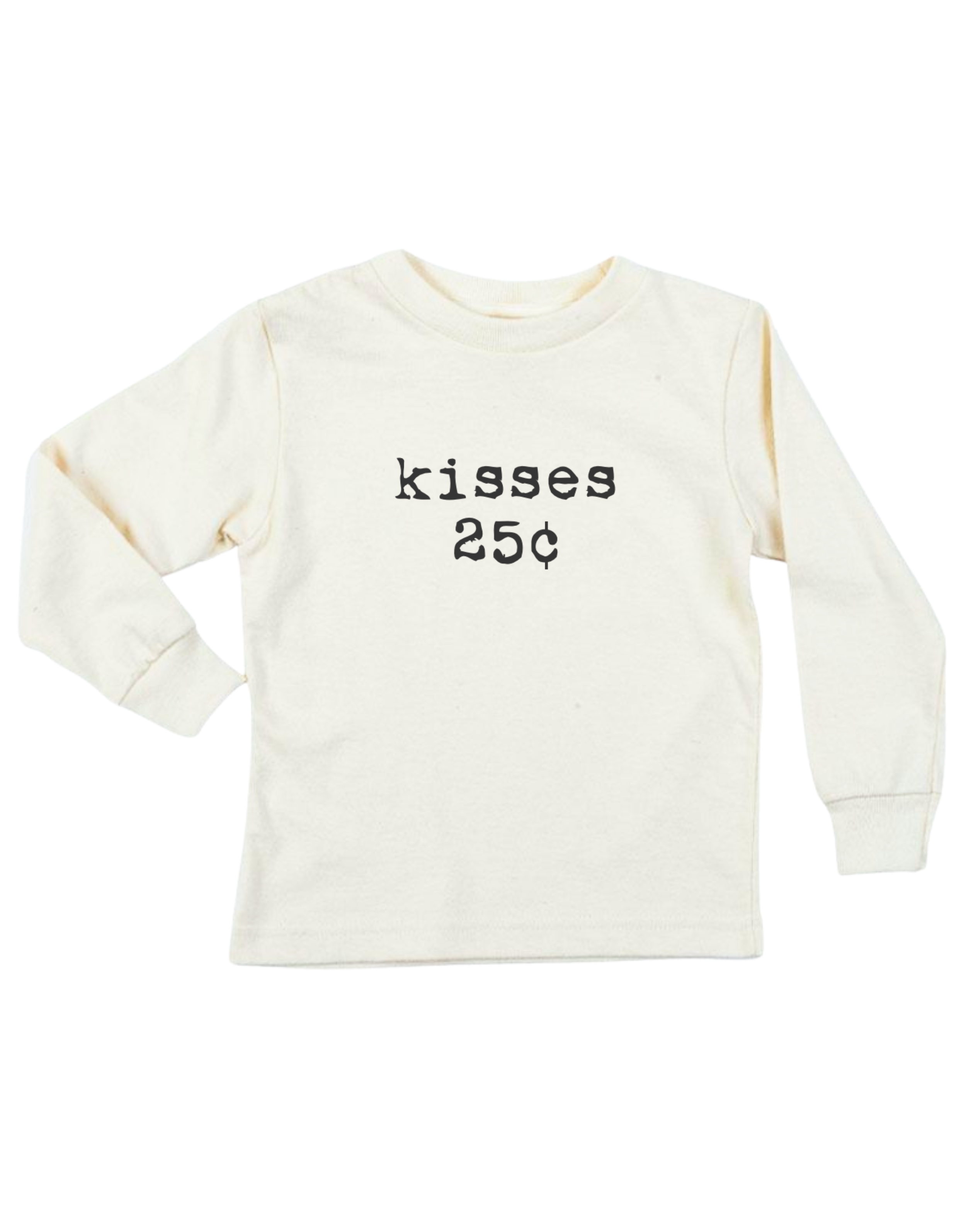 Kisses 25c Organic Kids T-Shirt Long Sleeve