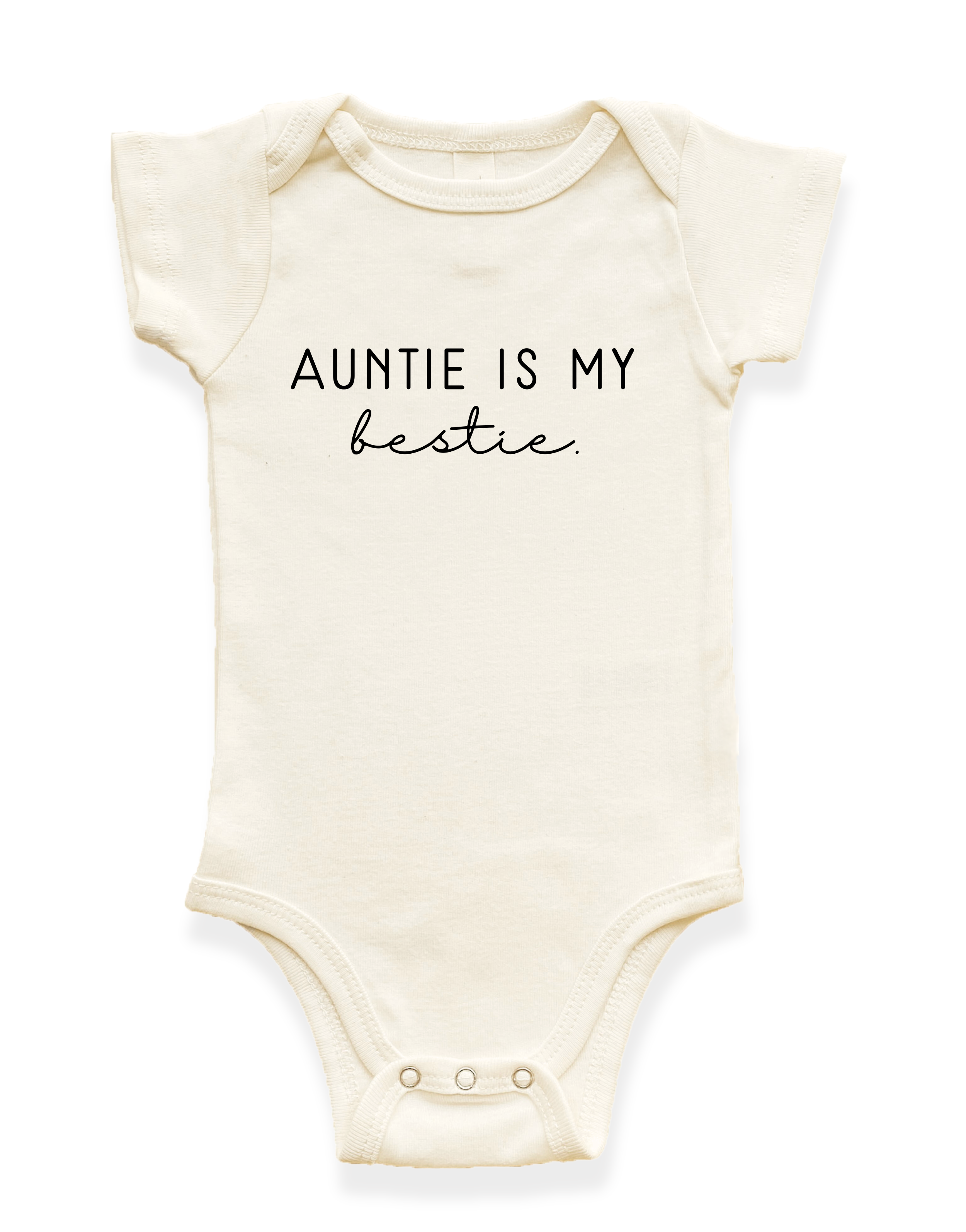 Auntie Is My Bestie Organic Baby Bodysuit Tenth Pine