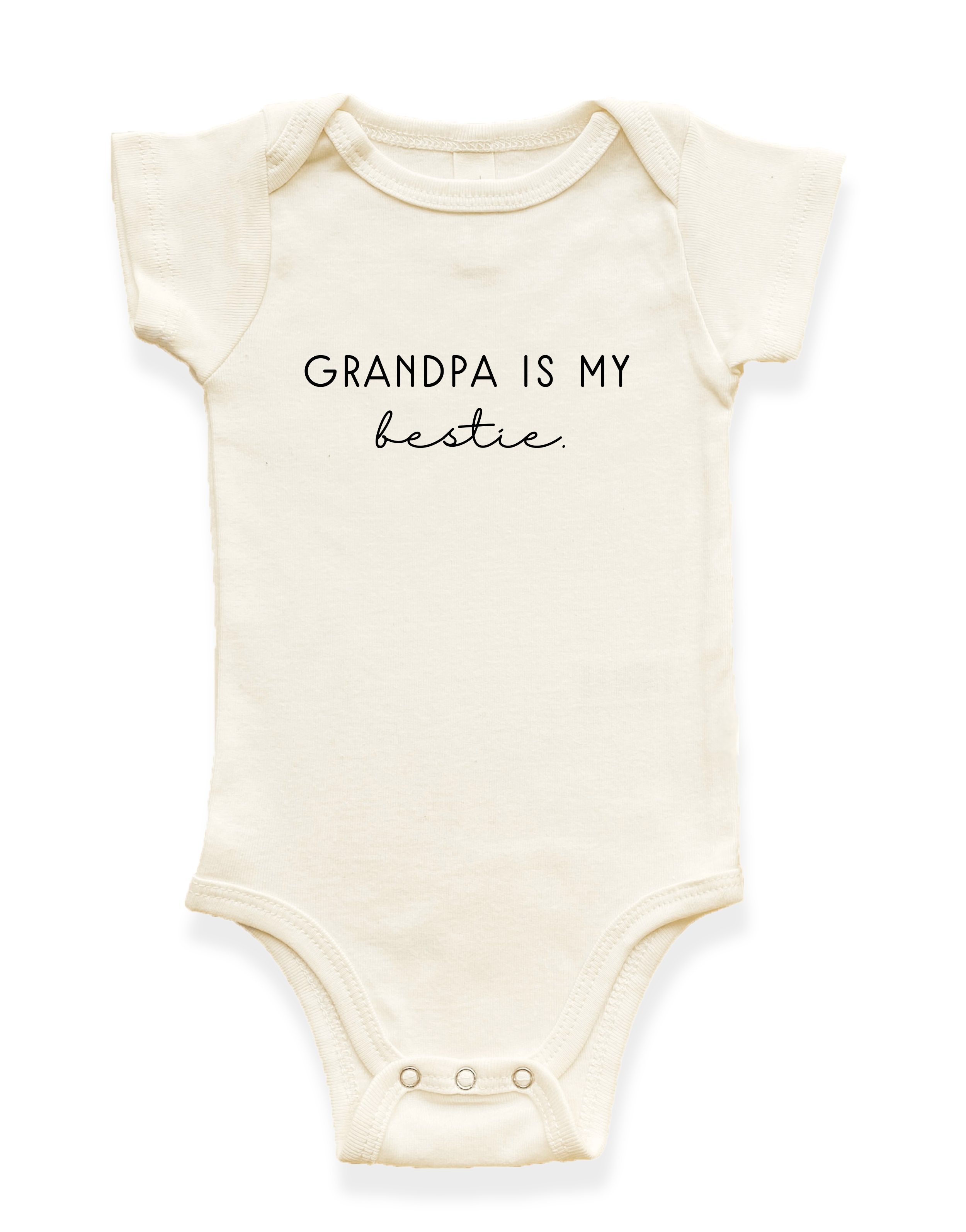 Grandpa is my Bestie Organic Baby Bodysuit