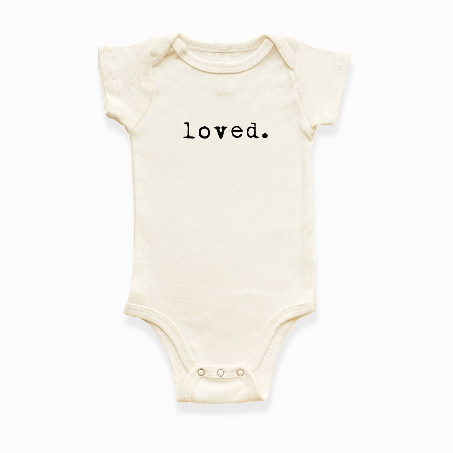 Loved. Organic Cotton Short Sleeve Baby Bodysuit