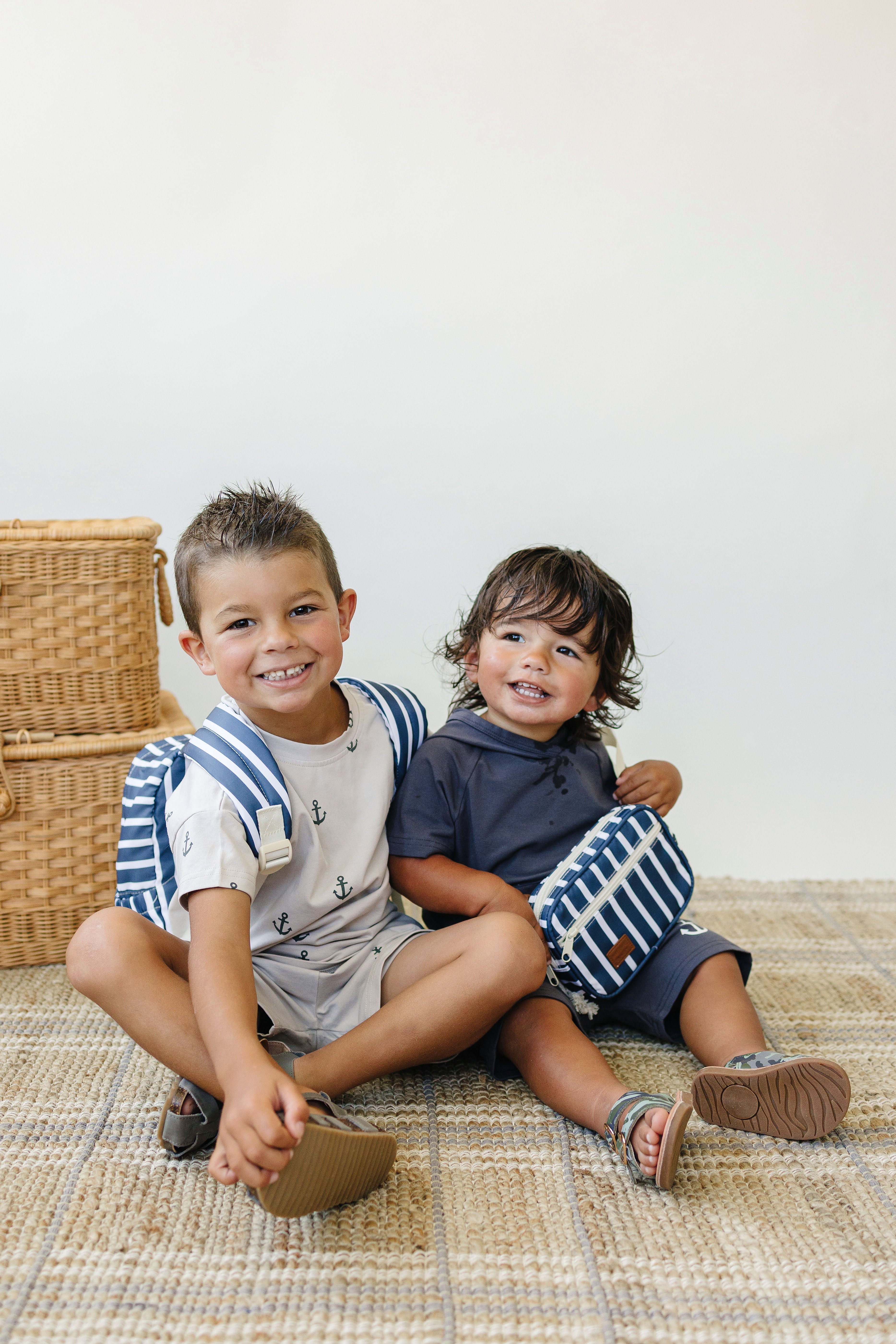 Navy Stripe Mini Fanny Pack