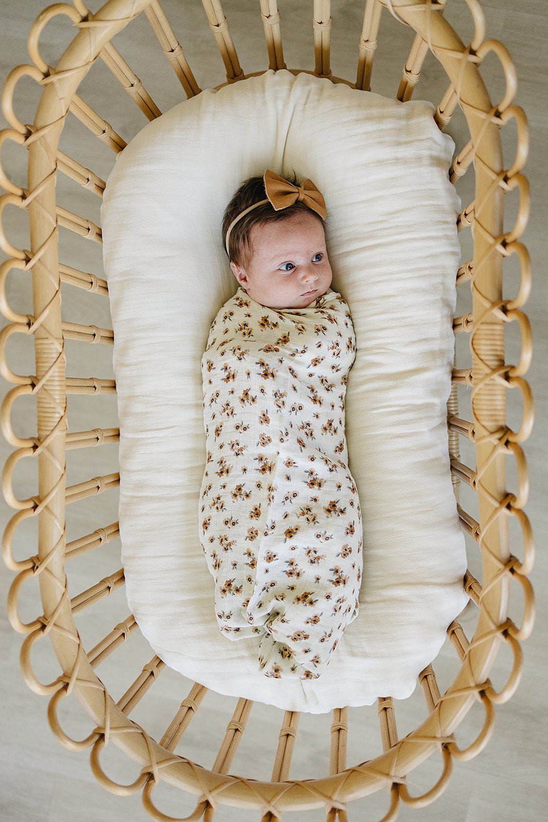Autumn Bloom Muslin Swaddle Blanket - Tenth & Pine -