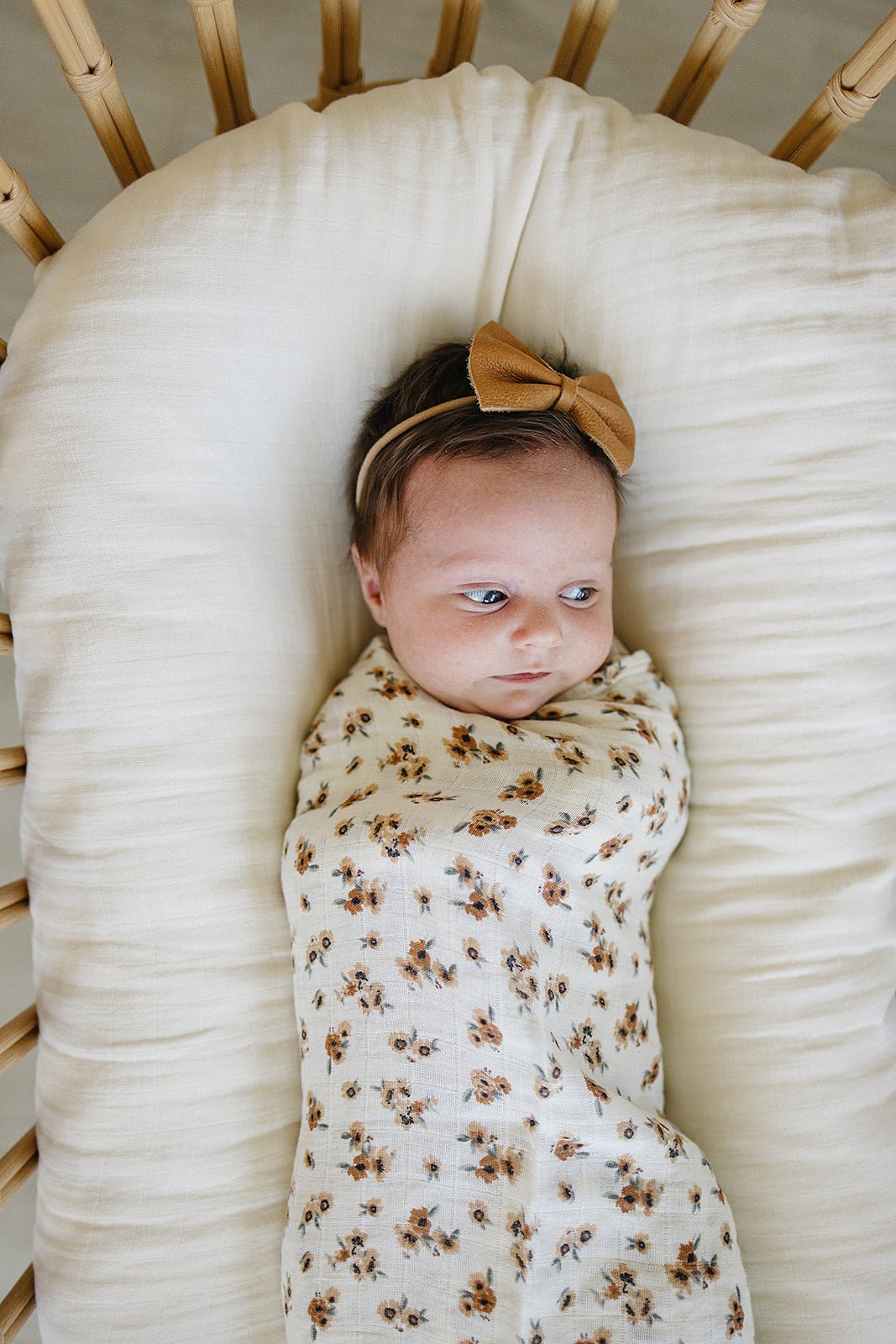 Autumn Bloom Muslin Swaddle Blanket - Tenth & Pine -