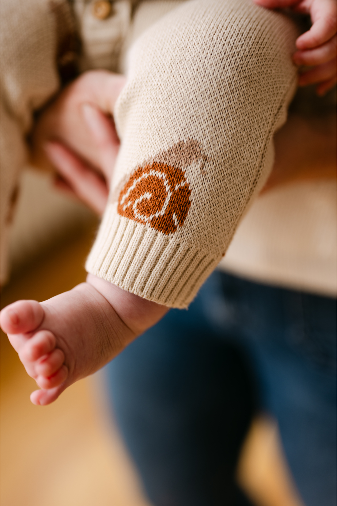 Organic Snail Romper in Oatmeal