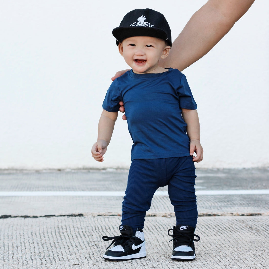 BAMBOO BASIC TEE - Navy - Tenth & Pine - basic tee - 0/6m