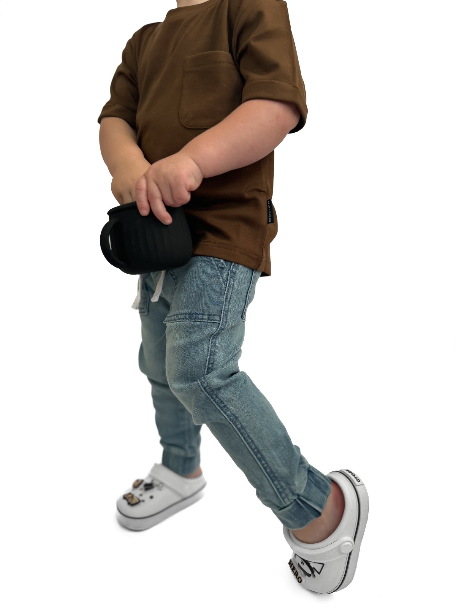 BAMBOO POCKET TEE - CHOCOLATE - Tenth & Pine - 3 - 6M