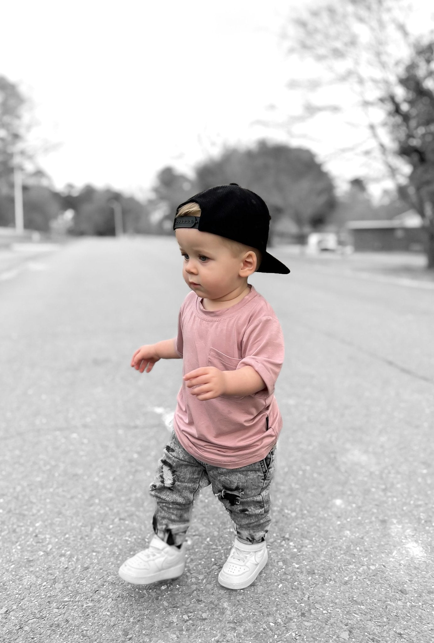 BAMBOO POCKET TEE - DESERT ROSE - Tenth & Pine - 3 - 6M