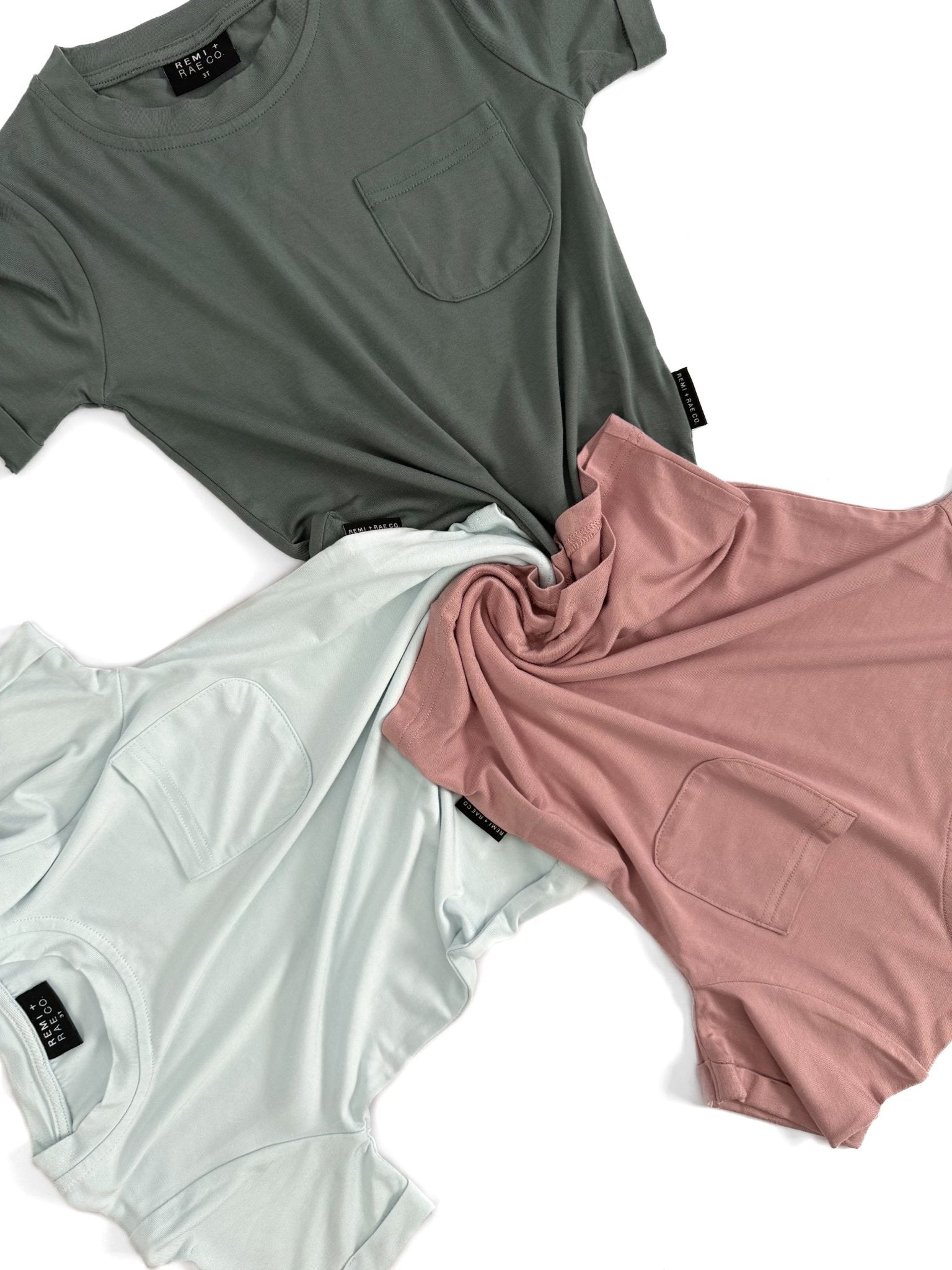 BAMBOO POCKET TEE - DESERT ROSE - Tenth & Pine - 3 - 6M