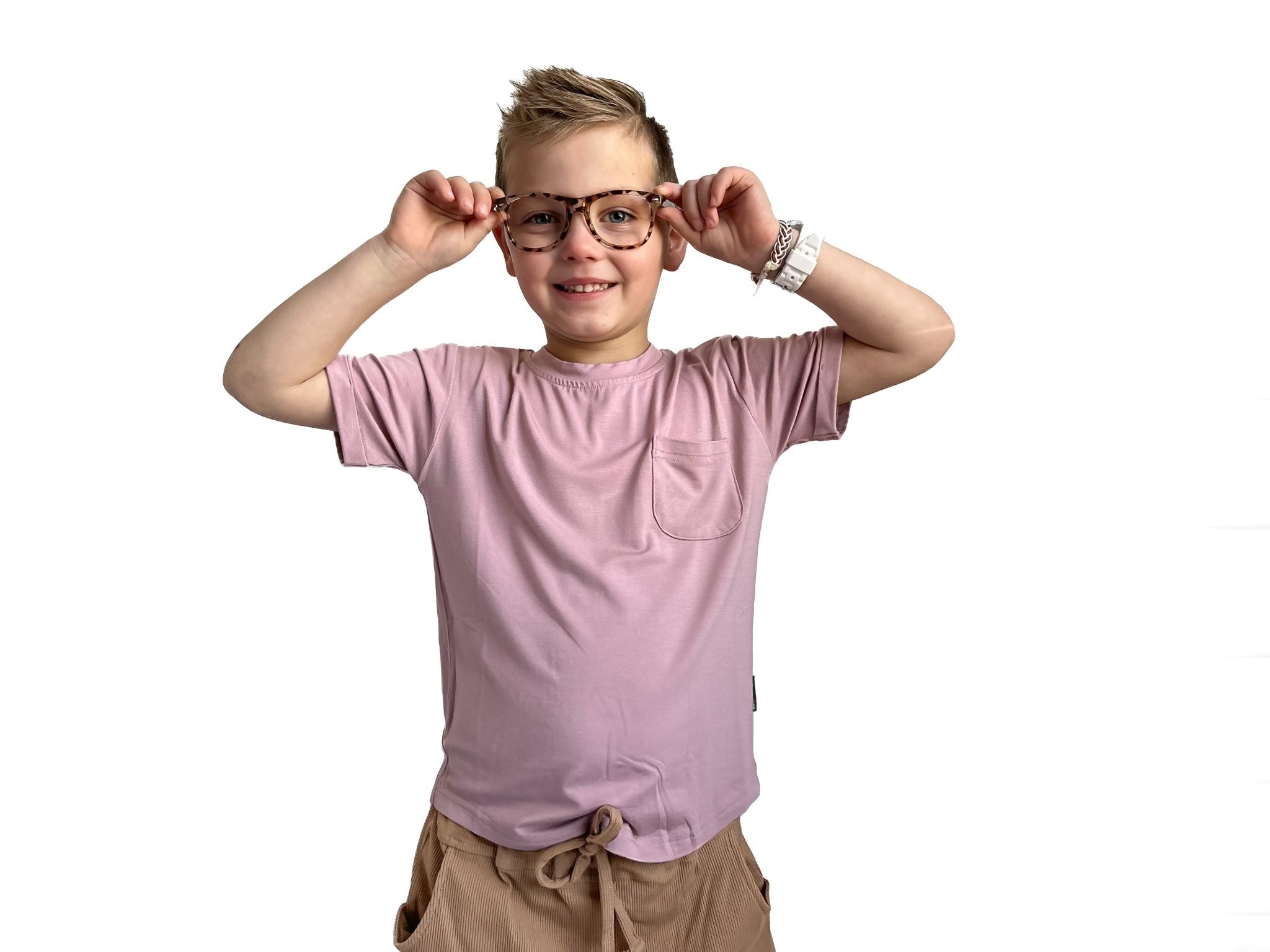 BAMBOO POCKET TEE - DESERT ROSE - Tenth & Pine - 3 - 6M