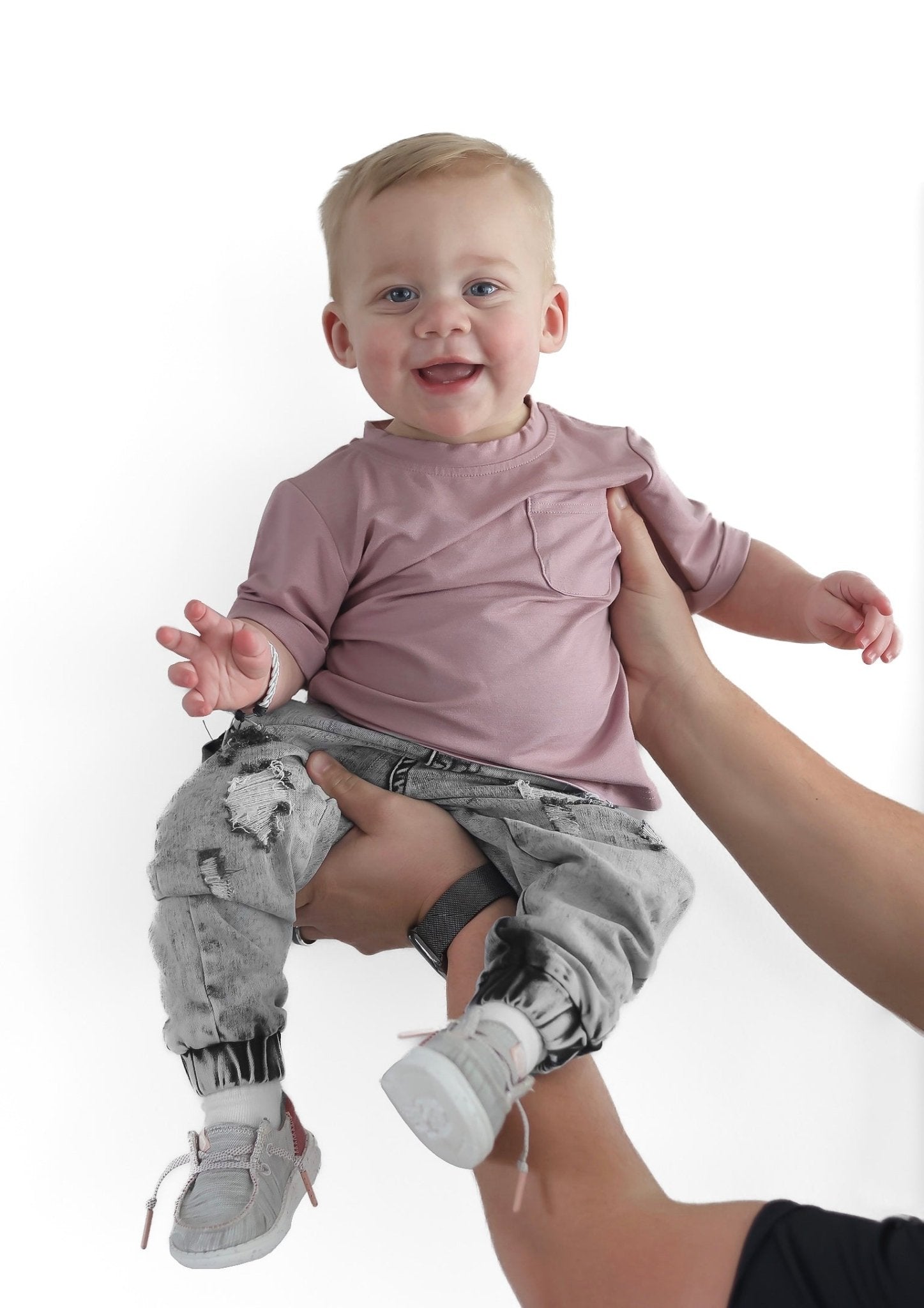 BAMBOO POCKET TEE - DESERT ROSE - Tenth & Pine - 3 - 6M