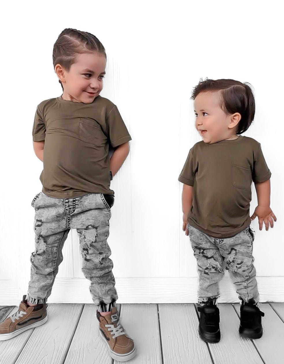 BAMBOO POCKET TEE - PINE - Tenth & Pine - 3 - 6M