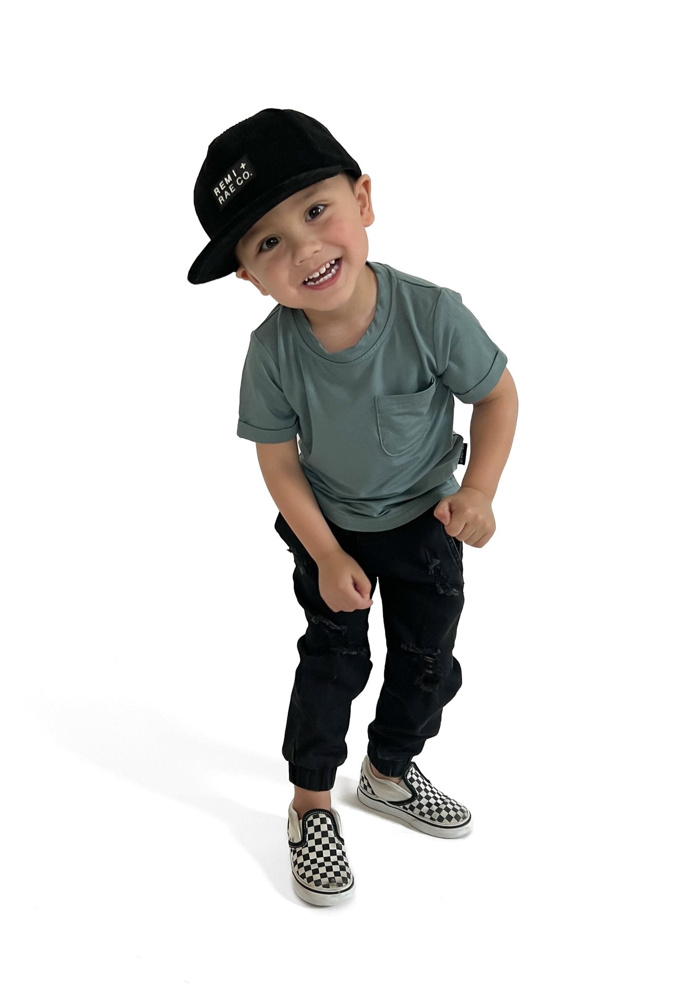 BAMBOO POCKET TEE - SPRUCE - Tenth & Pine - 3 - 6M