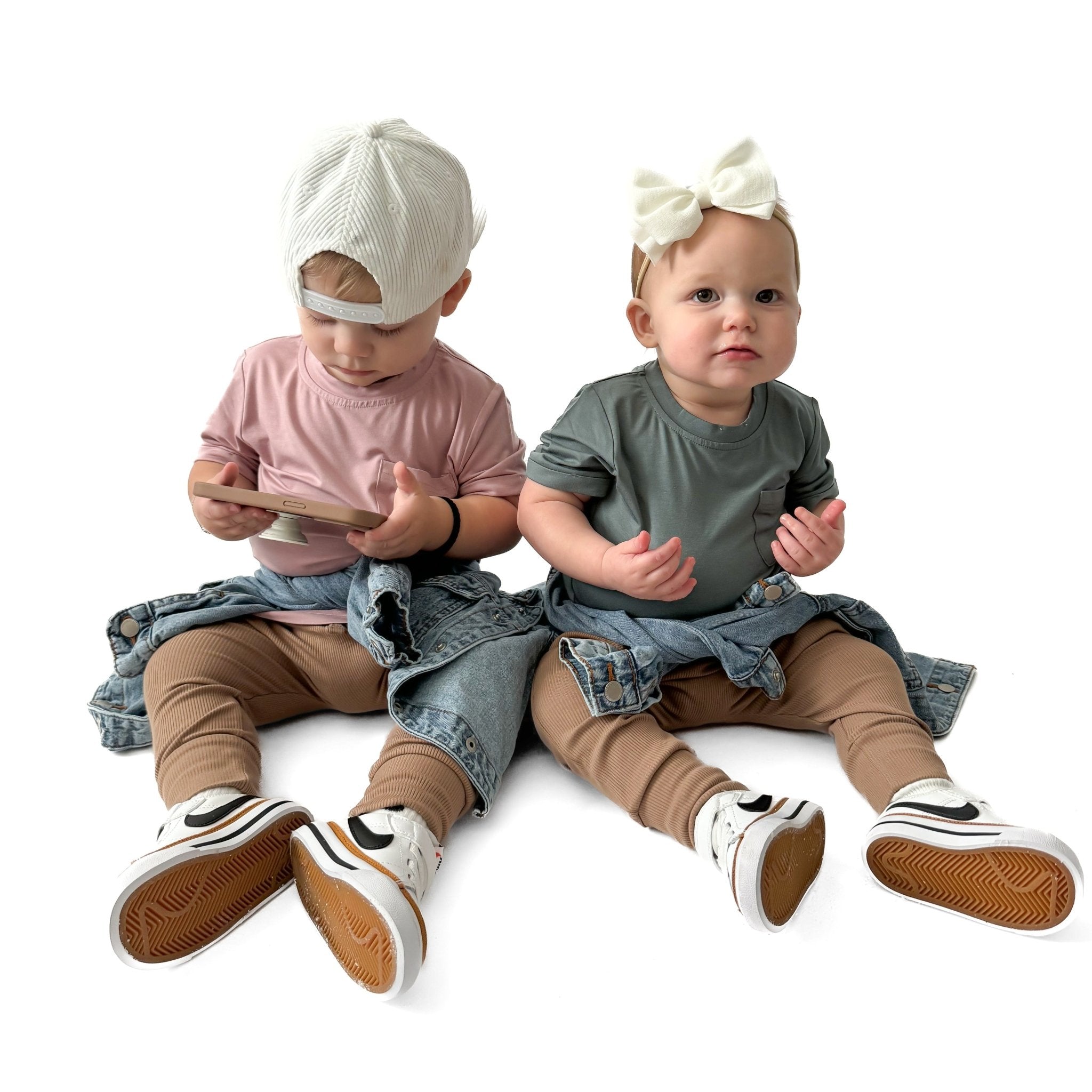 BAMBOO POCKET TEE - SPRUCE - Tenth & Pine - 3 - 6M