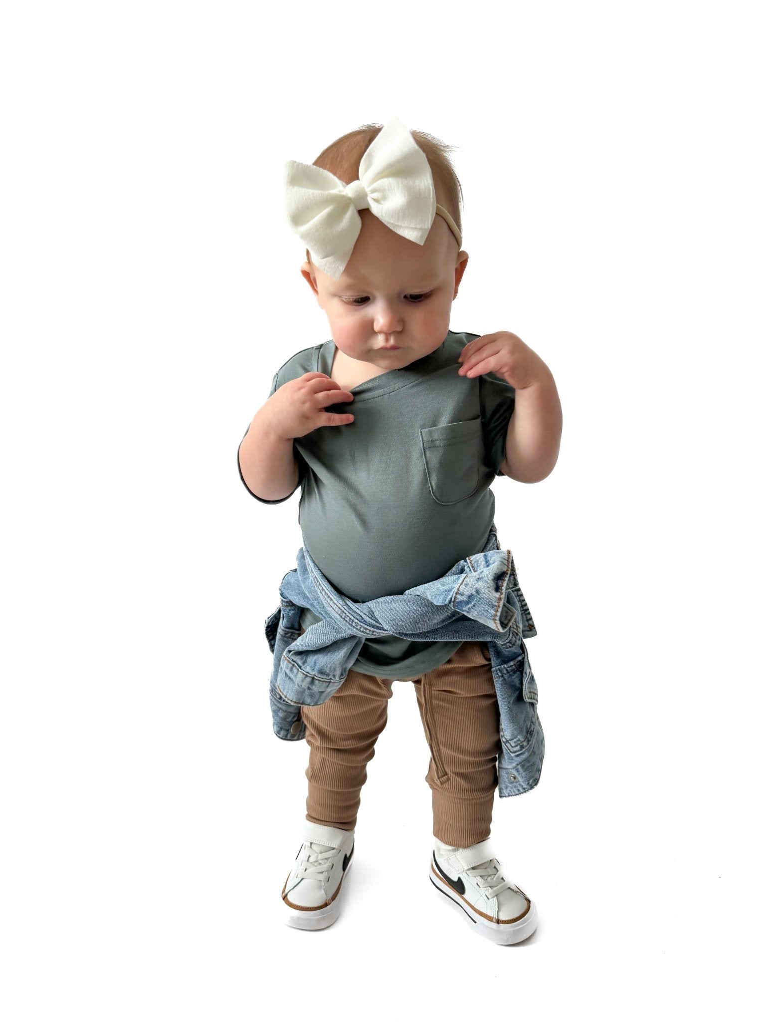 BAMBOO POCKET TEE - SPRUCE - Tenth & Pine - 3 - 6M
