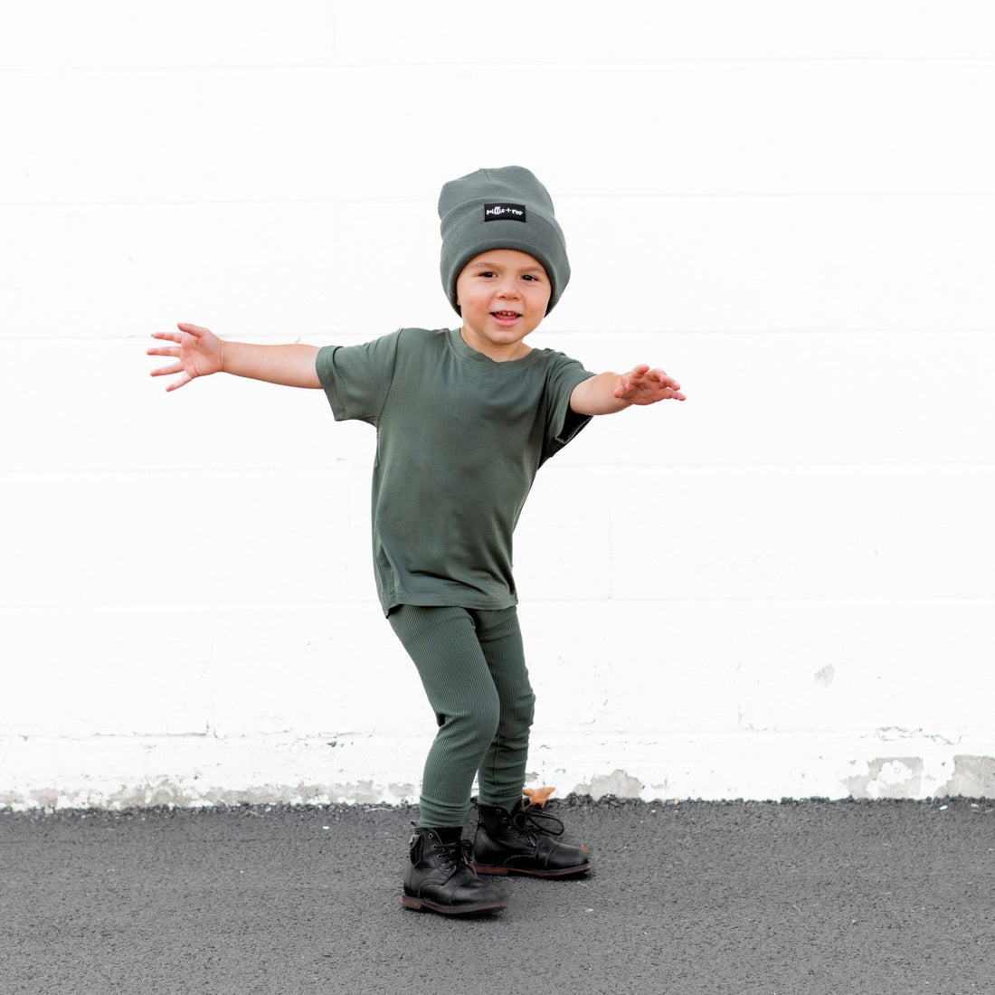 BAMBOO RIB LEGGINGS - Moss - Tenth & Pine - leggings - 0/6m