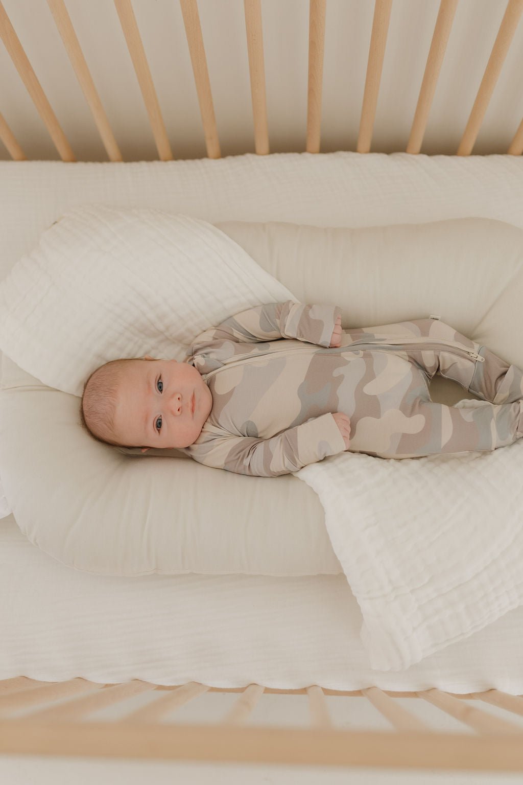 Bamboo Zip Pajamas | Camo - Tenth & Pine - Zip Pajama - Newborn - forever french baby