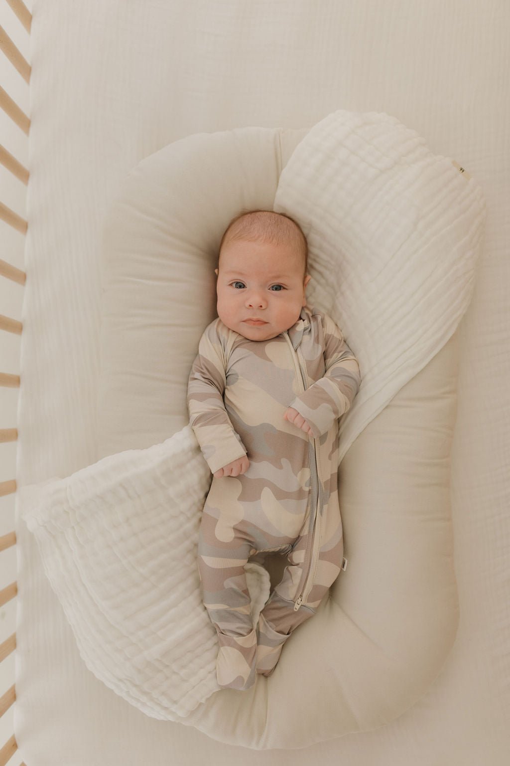 Bamboo Zip Pajamas | Camo - Tenth & Pine - Zip Pajama - Newborn - forever french baby