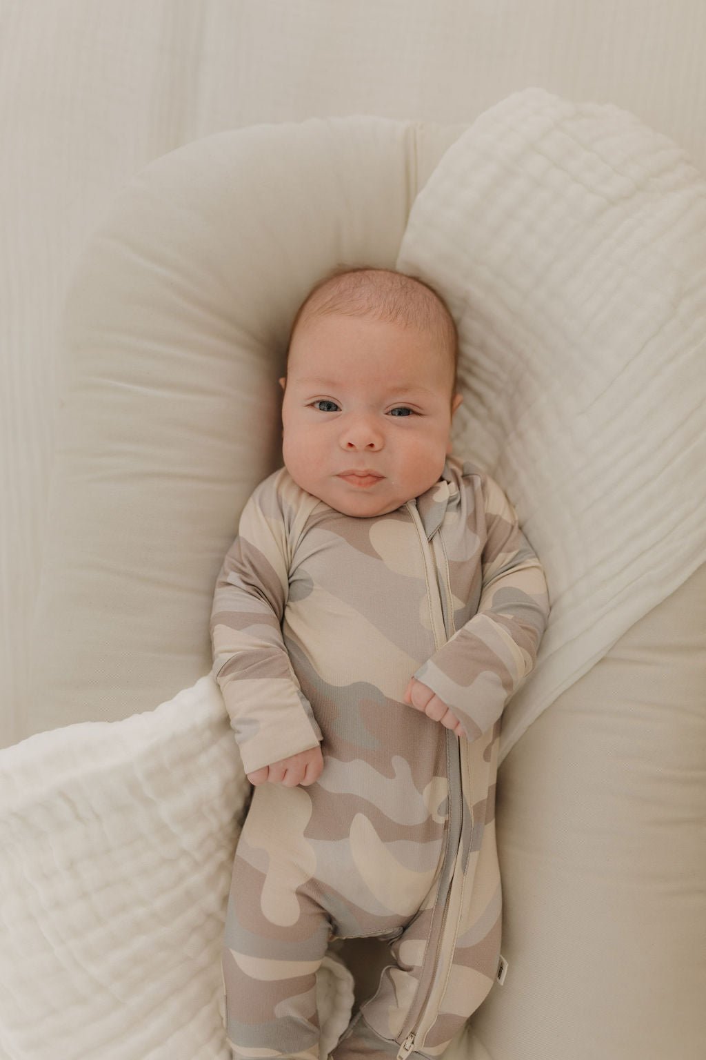 Bamboo Zip Pajamas | Camo - Tenth & Pine - Zip Pajama - Newborn - forever french baby