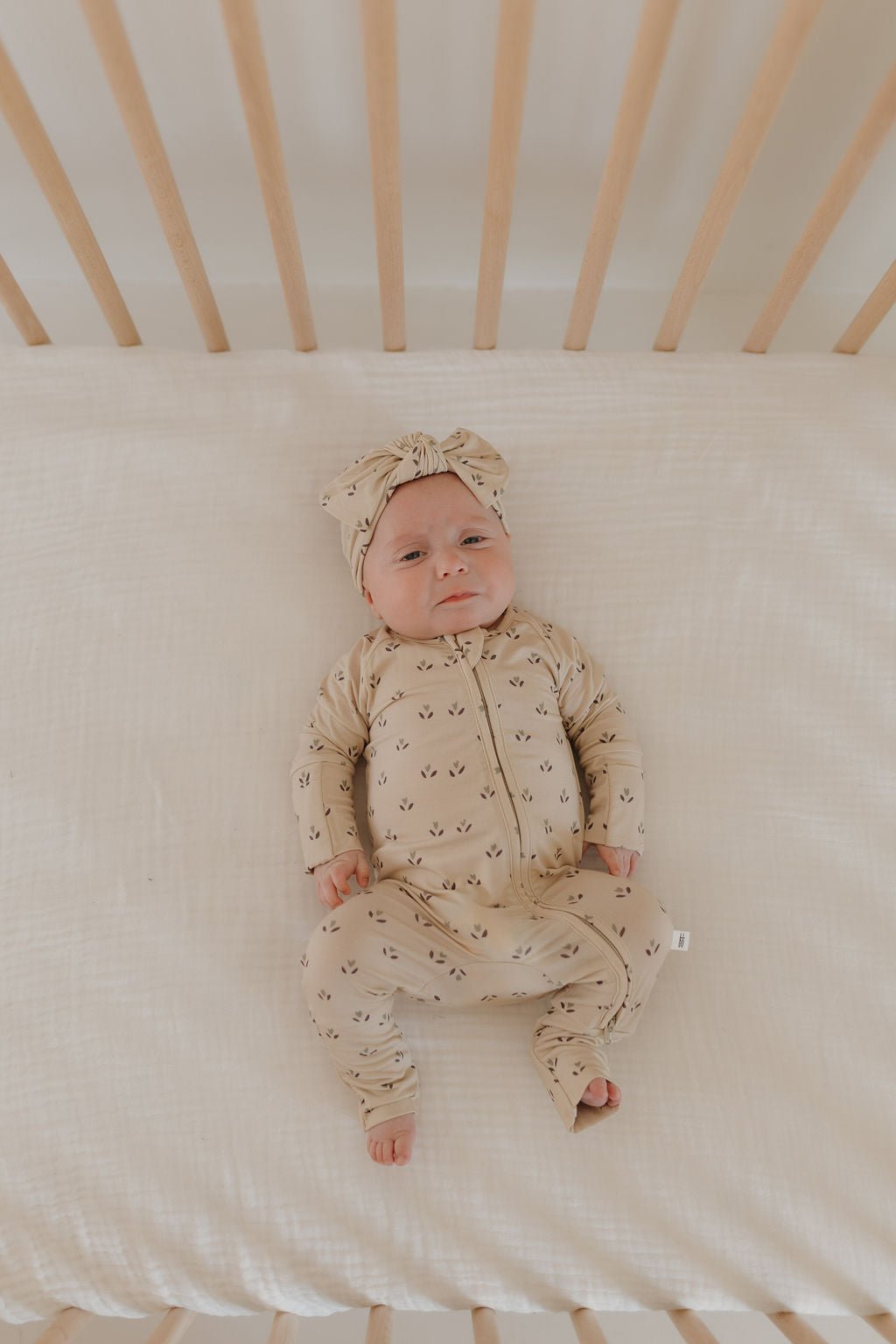 Bamboo Zip Pajamas | Flora - Tenth & Pine - Pajamas - Newborn