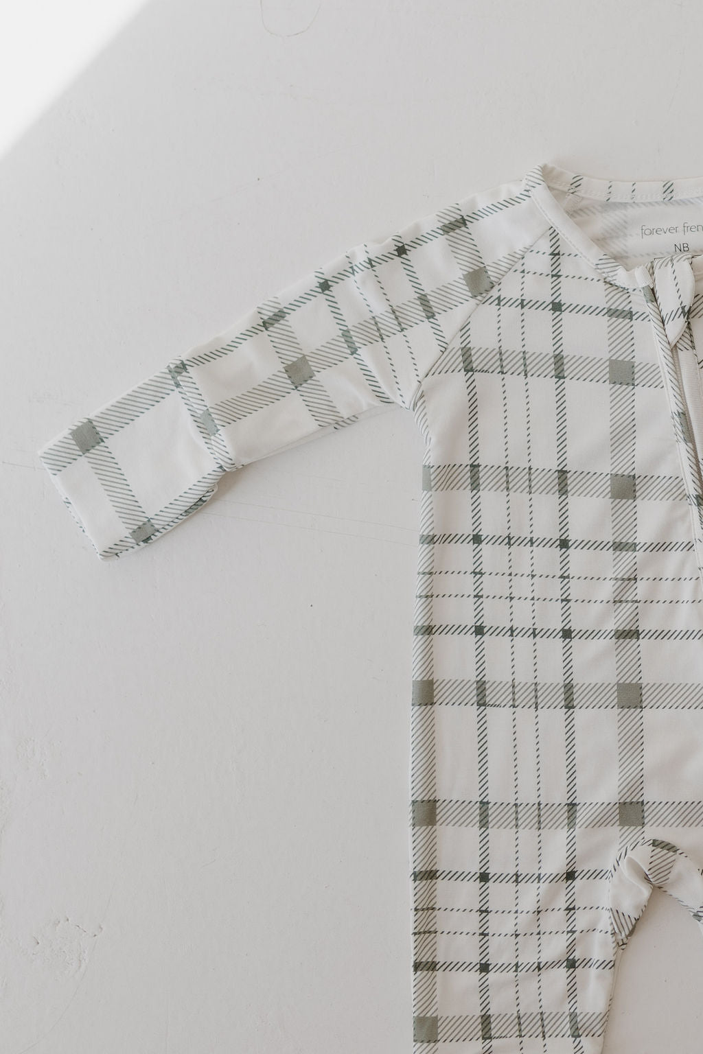 Bamboo Zip Pajamas | Picnic Plaid - Tenth & Pine - zip rompers - Newborn - forever french baby