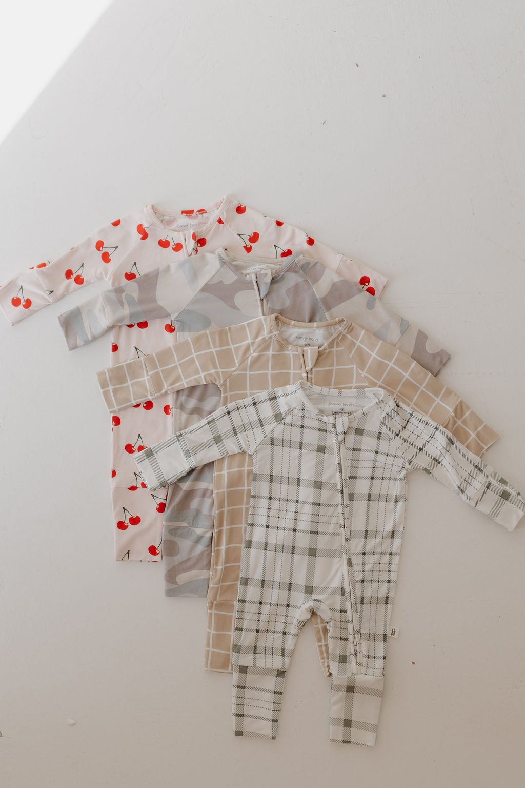 Bamboo Zip Pajamas | Picnic Plaid - Tenth & Pine - zip rompers - Newborn - forever french baby