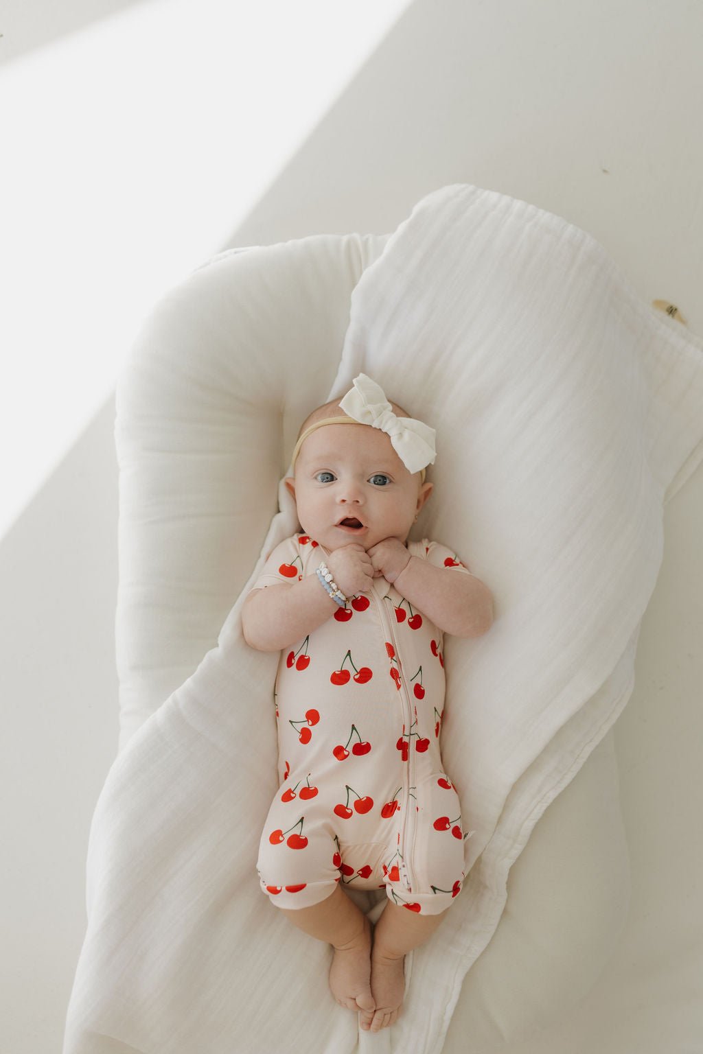 Bamboo Zip Shortie | Cherry Orchard - Tenth & Pine - Zip Shortie - Newborn - forever french baby