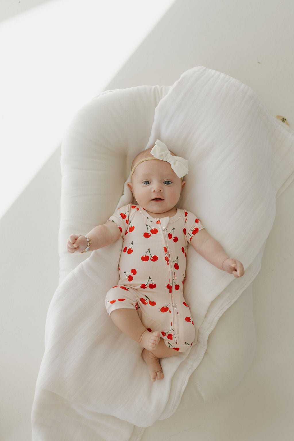 Bamboo Zip Shortie | Cherry Orchard - Tenth & Pine - Zip Shortie - Newborn - forever french baby