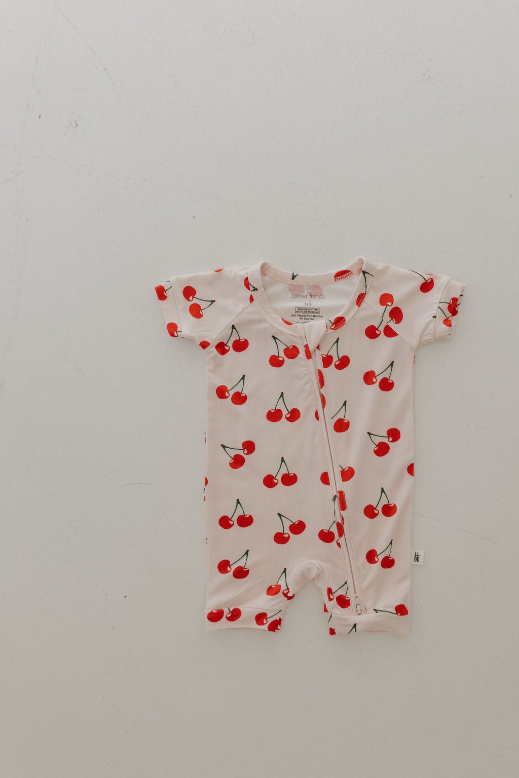 Bamboo Zip Shortie | Cherry Orchard - Tenth & Pine - Zip Shortie - Newborn - forever french baby