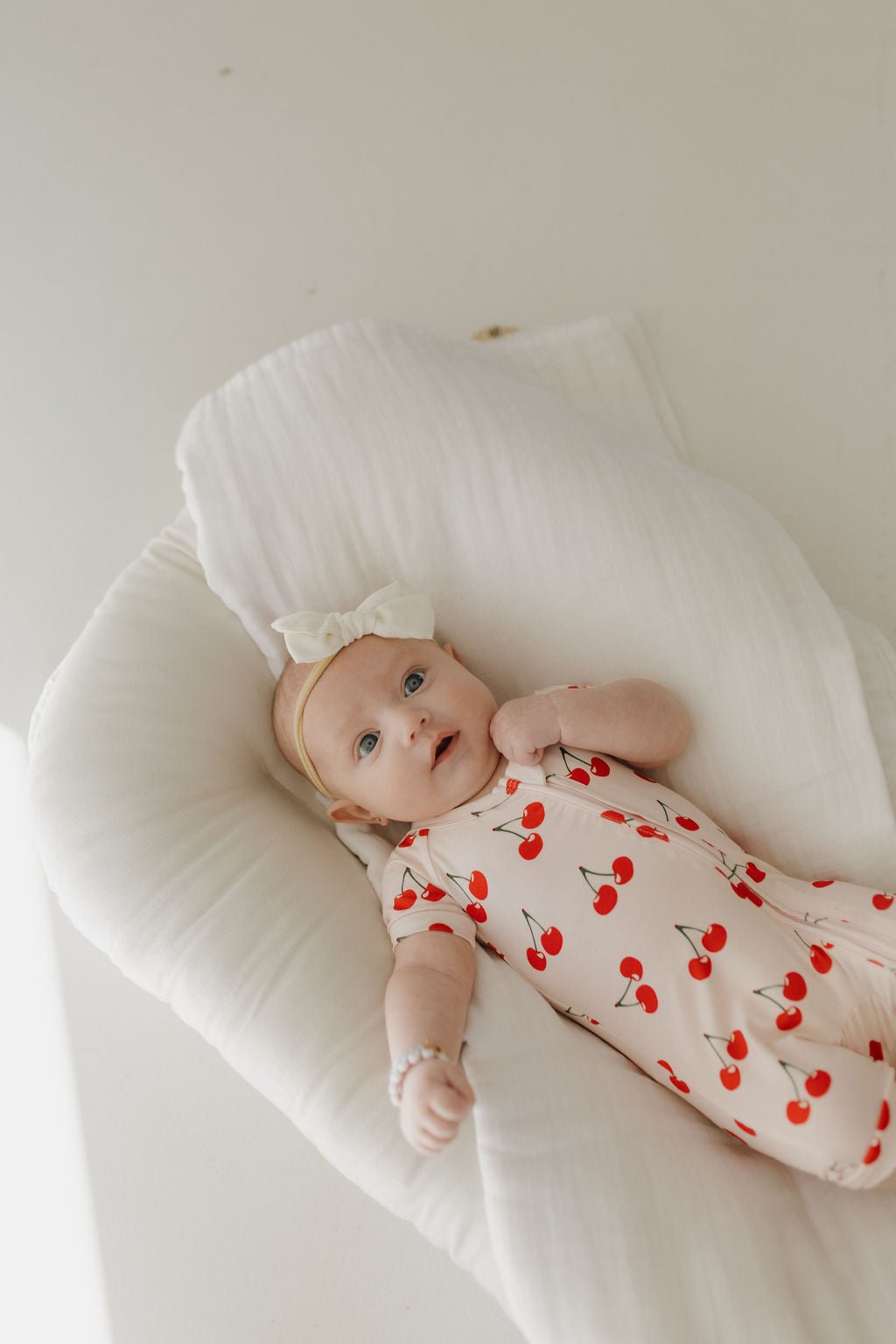 Bamboo Zip Shortie | Cherry Orchard - Tenth & Pine - Zip Shortie - Newborn - forever french baby