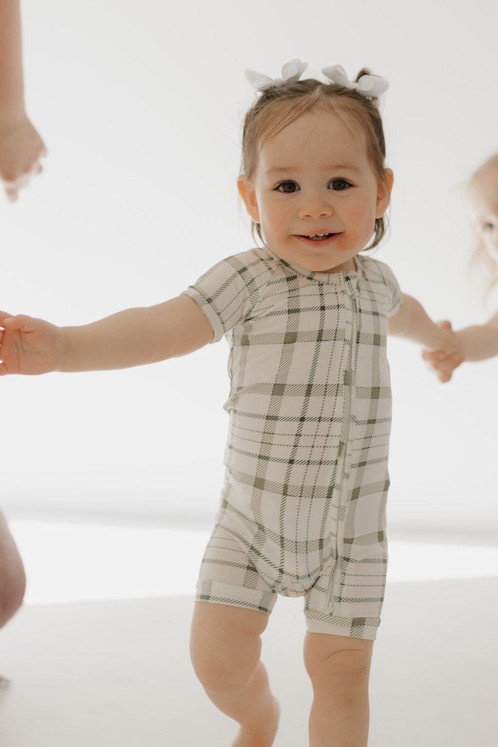 Bamboo Zip Shortie | Picnic Plaid - Tenth & Pine - Zip Shortie - Newborn - forever french baby