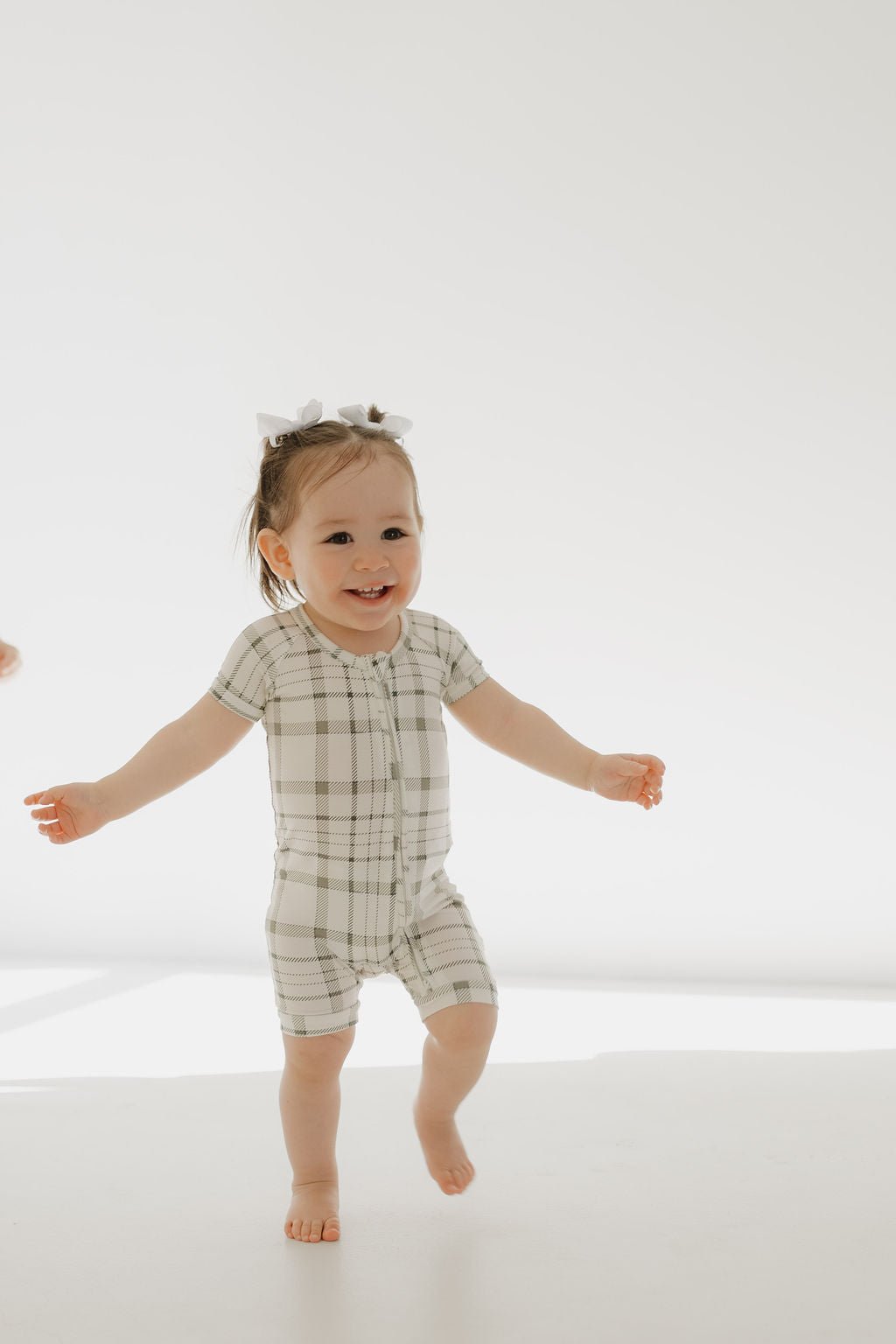 Bamboo Zip Shortie | Picnic Plaid - Tenth & Pine - Zip Shortie - Newborn - forever french baby